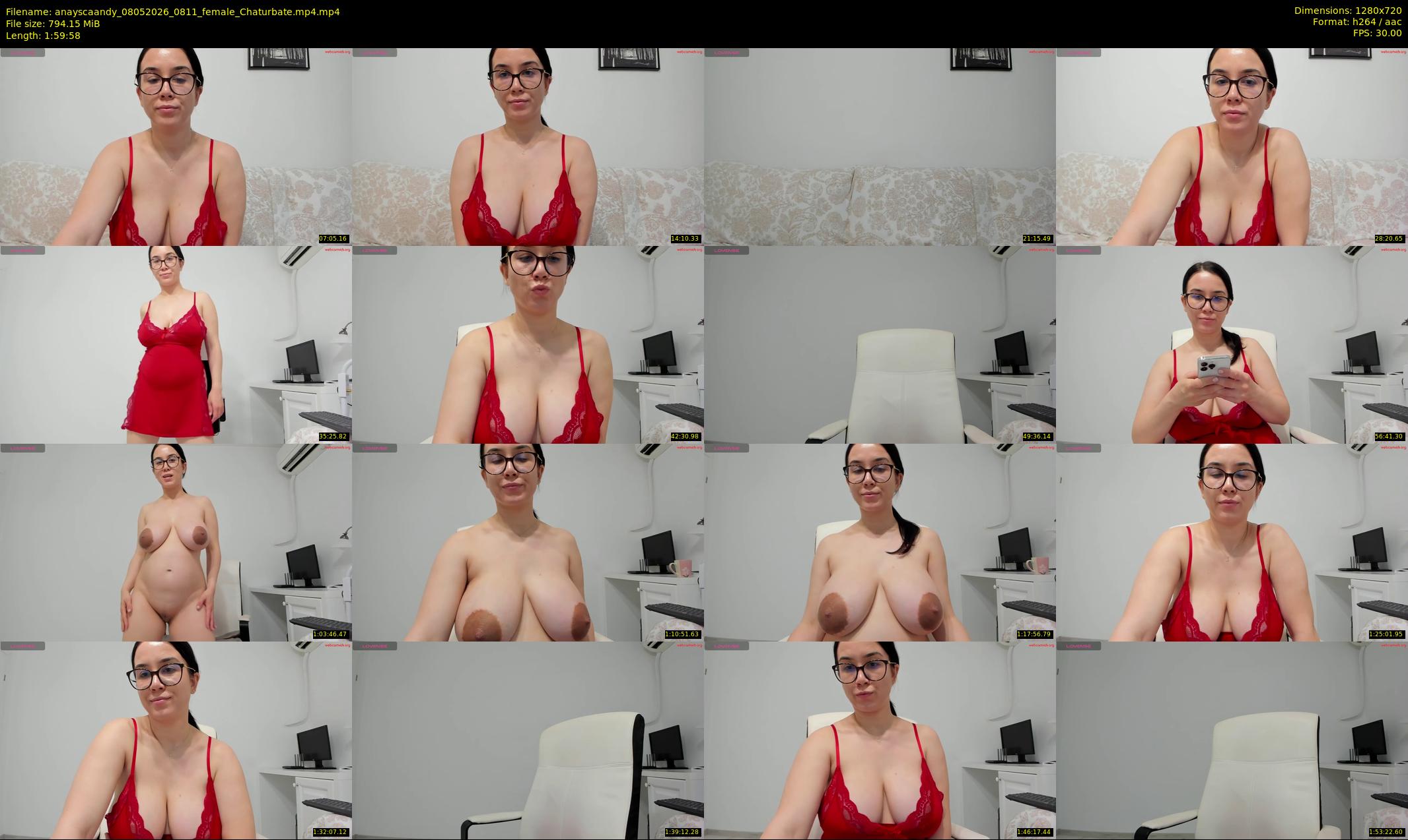 anayscaandy — 120 minute Chaturbate female cam show recording, 720p, May 8, 2026