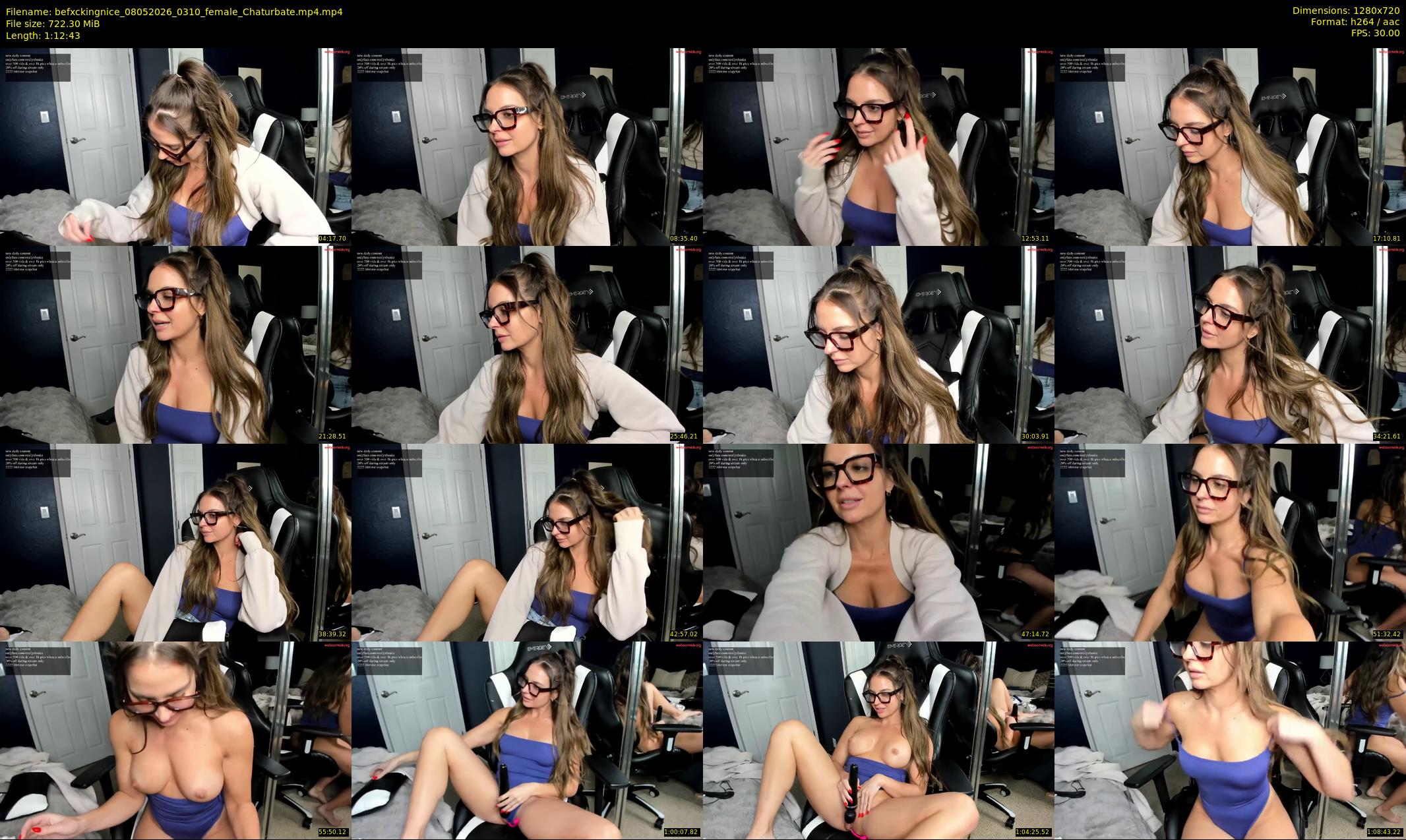 befxckingnice — 73 minute Chaturbate female cam show recording, 720p, May 8, 2026