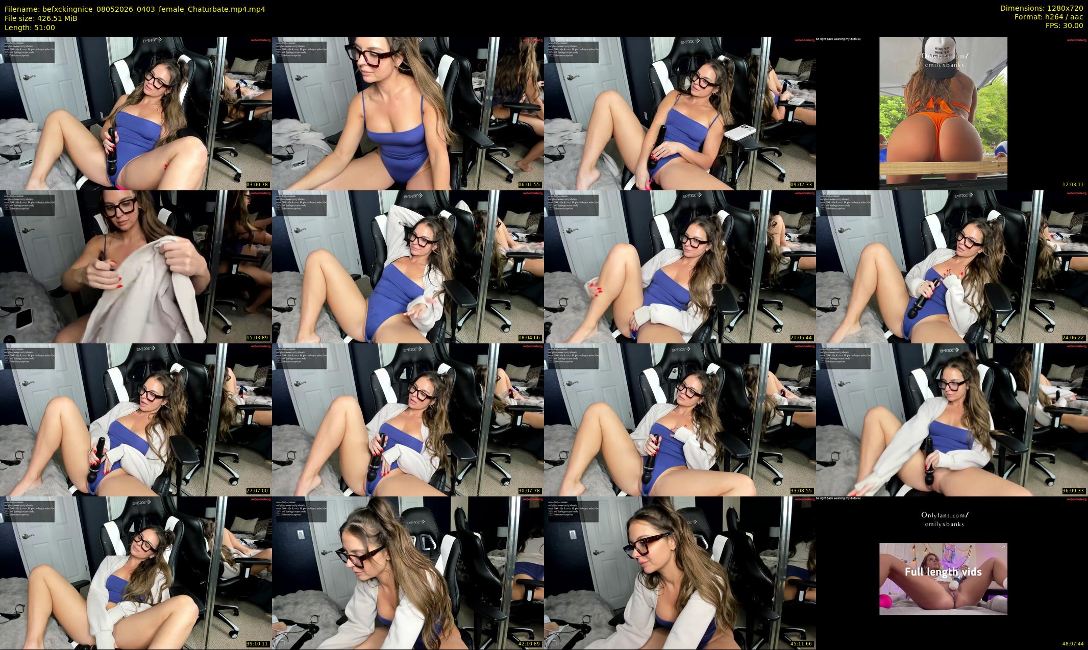 befxckingnice — 51 minute Chaturbate female cam show recording, 720p, May 8, 2026