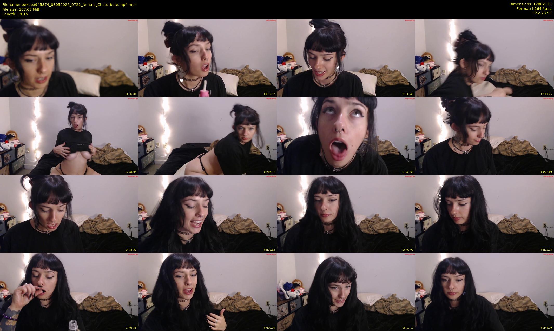 bexbex945874 — 10 minute Chaturbate female cam show recording, 720p, May 8, 2026