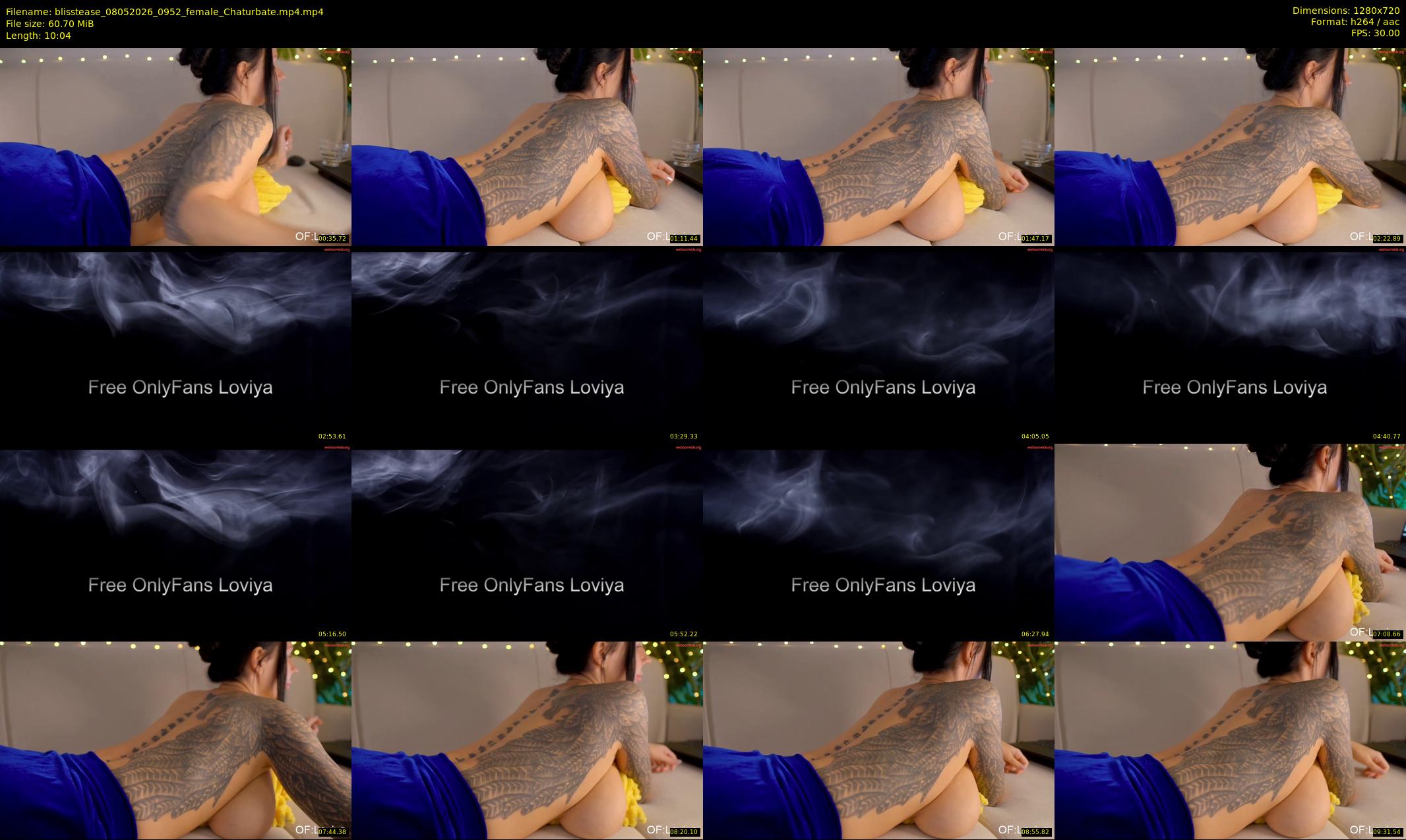 blisstease — 11 minute Chaturbate female cam show recording, 720p, May 8, 2026