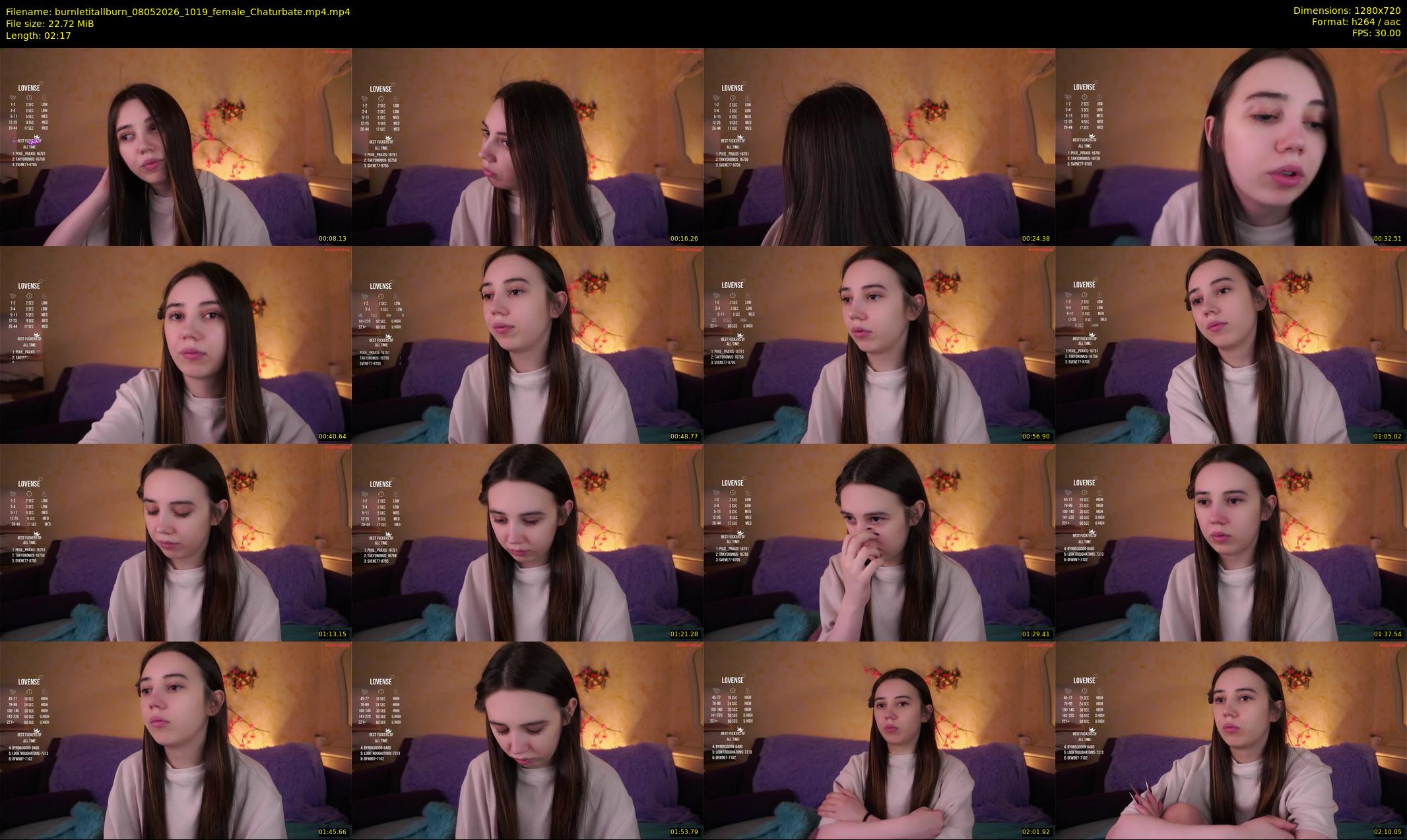 burnletitallburn — 3 minute Chaturbate female cam show recording, 720p, May 8, 2026