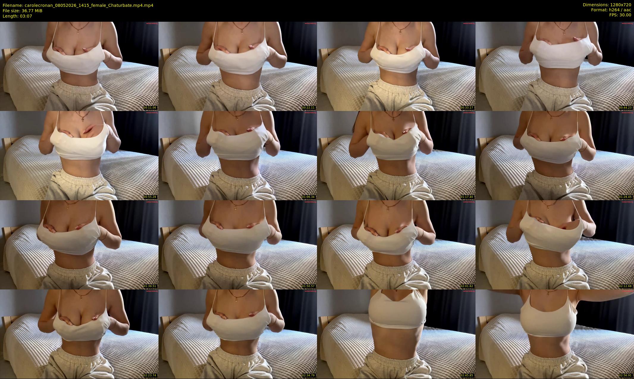 carolecronan — 4 minute Chaturbate female cam show recording, 720p, May 8, 2026
