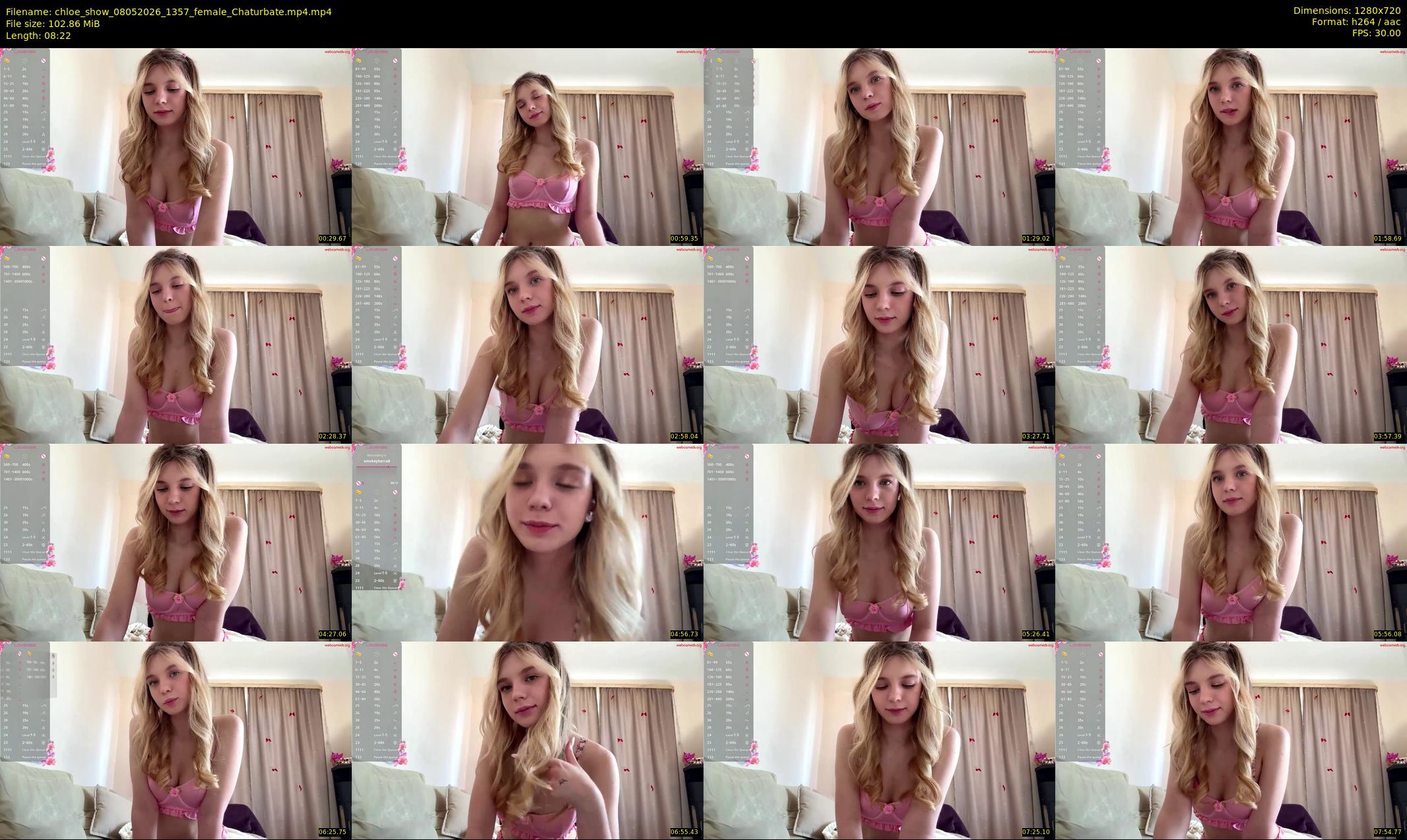 chloe_show — 9 minute Chaturbate female cam show recording, 720p, May 8, 2026