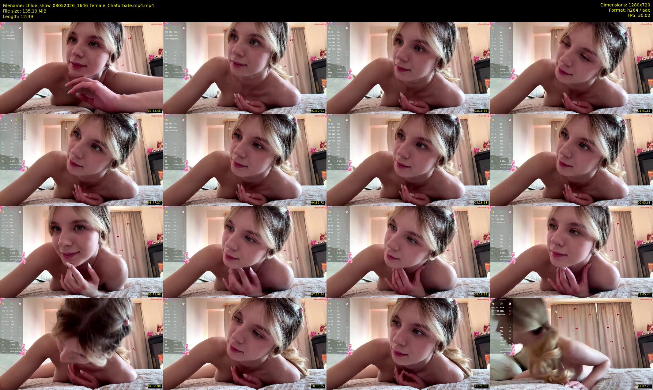 chloe_show — 13 minute Chaturbate female cam show recording, 720p, May 8, 2026
