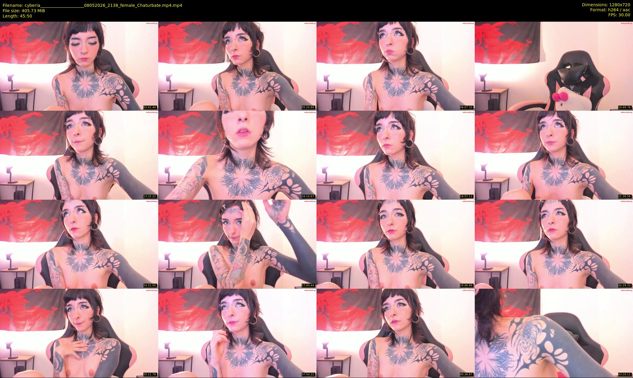 cyberia____________________ — 46 minute Chaturbate female cam show recording, 720p, May 8, 2026