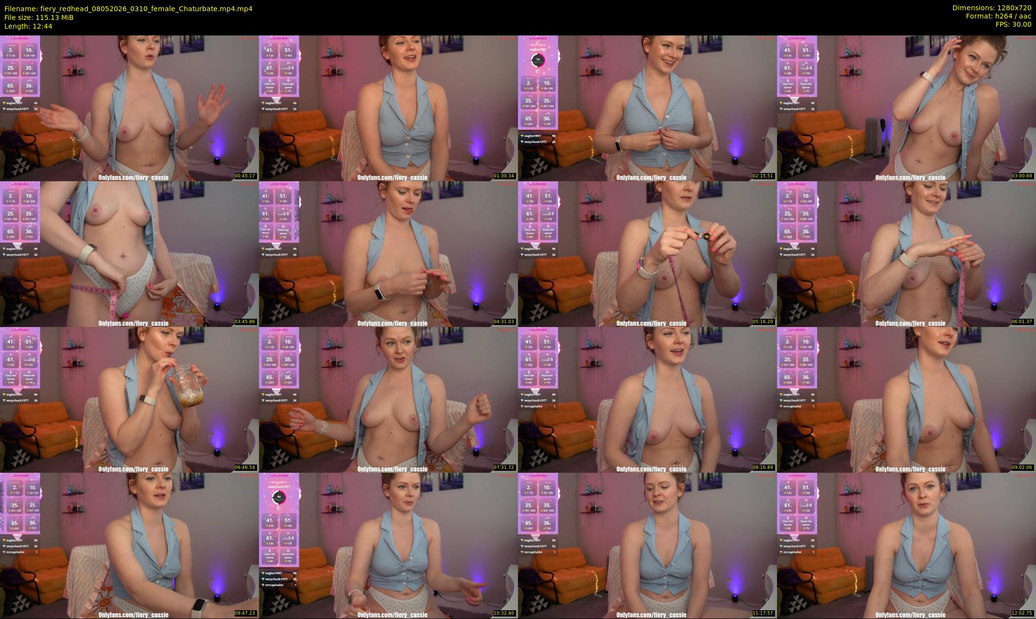 fiery_redhead — 13 minute Chaturbate female cam show recording, 720p, May 8, 2026