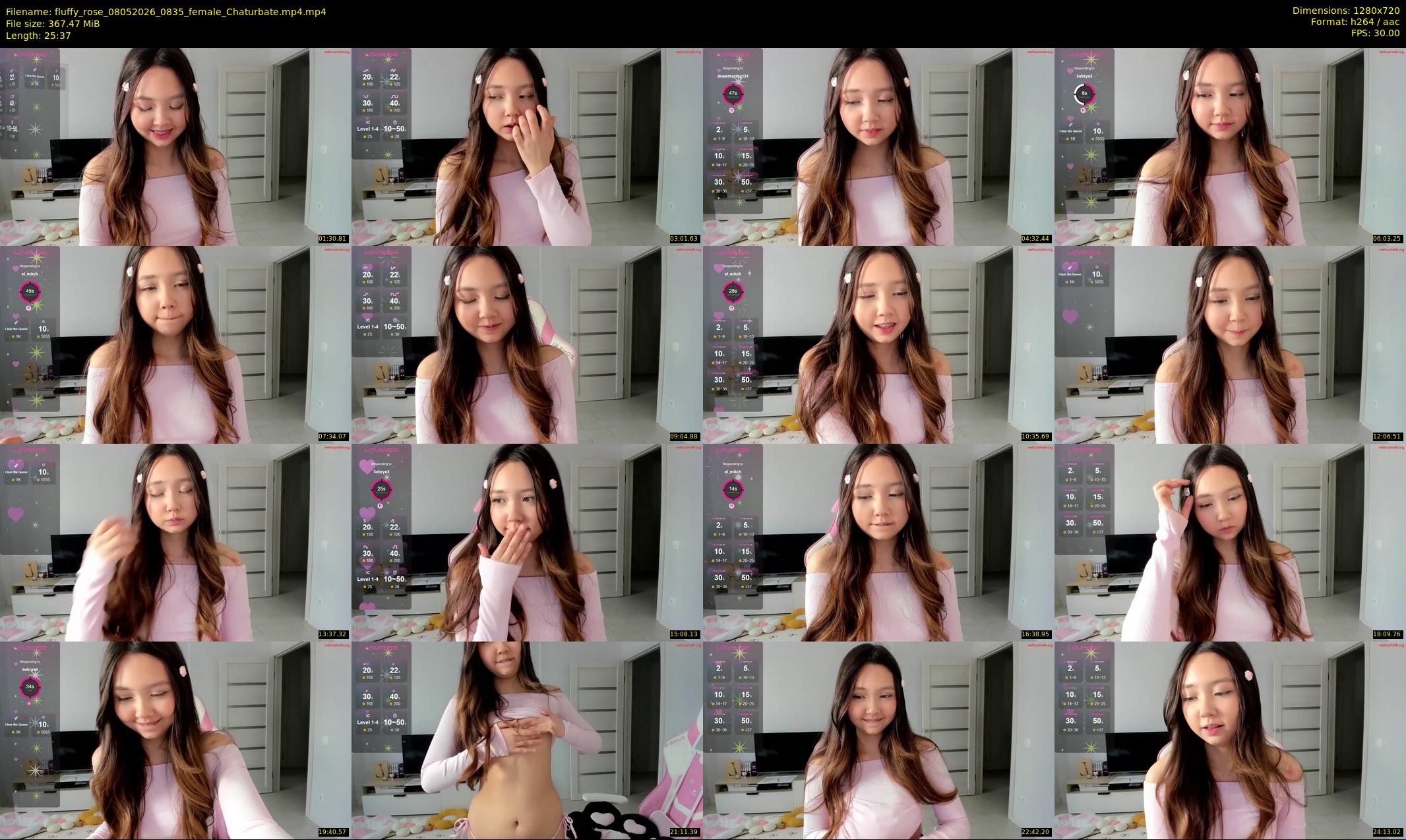 fluffy_rose — 26 minute Chaturbate female cam show recording, 720p, May 8, 2026