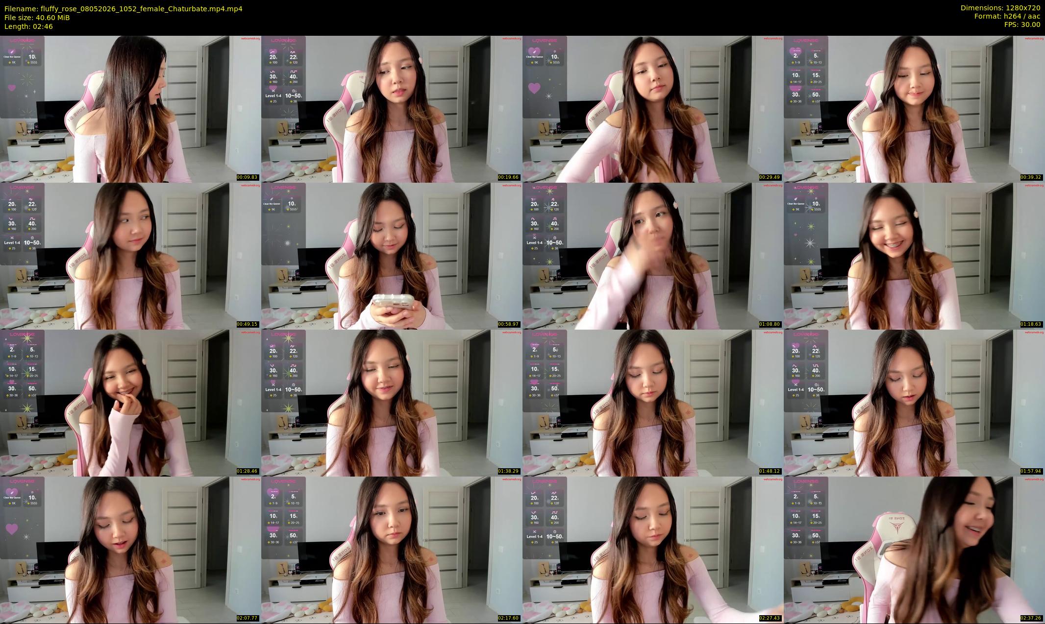 fluffy_rose — 3 minute Chaturbate female cam show recording, 720p, May 8, 2026