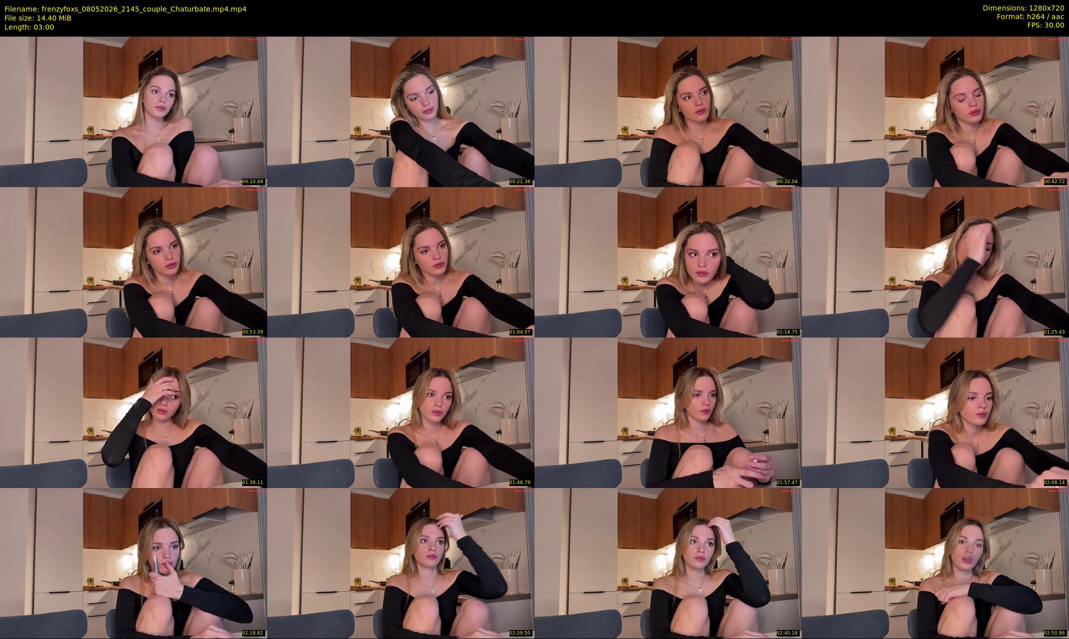 frenzyfoxs — 3 minute Chaturbate couple cam show recording, 720p, May 8, 2026