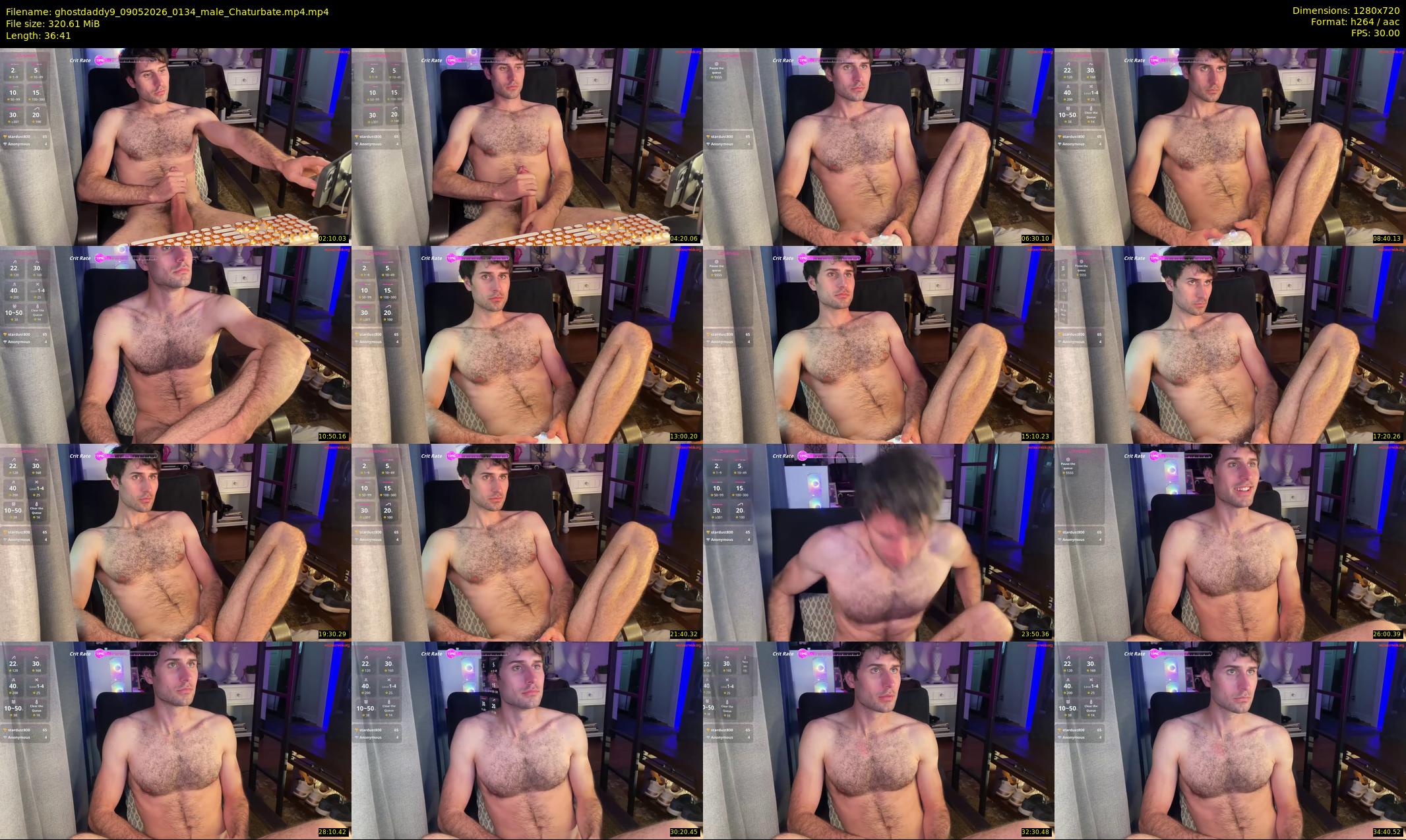 ghostdaddy9 — 37 minute Chaturbate male cam show recording, 720p, May 9, 2026