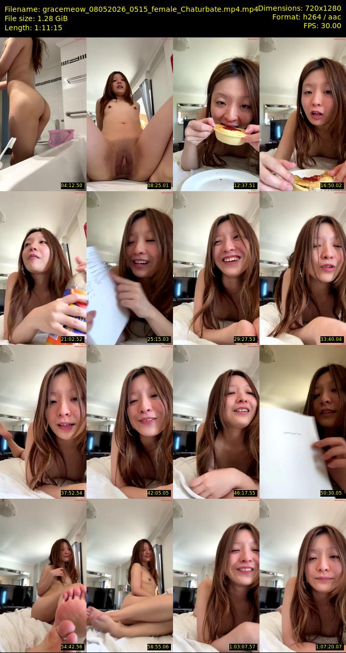 gracemeow — 72 minute Chaturbate female cam show recording, 1080p, May 8, 2026