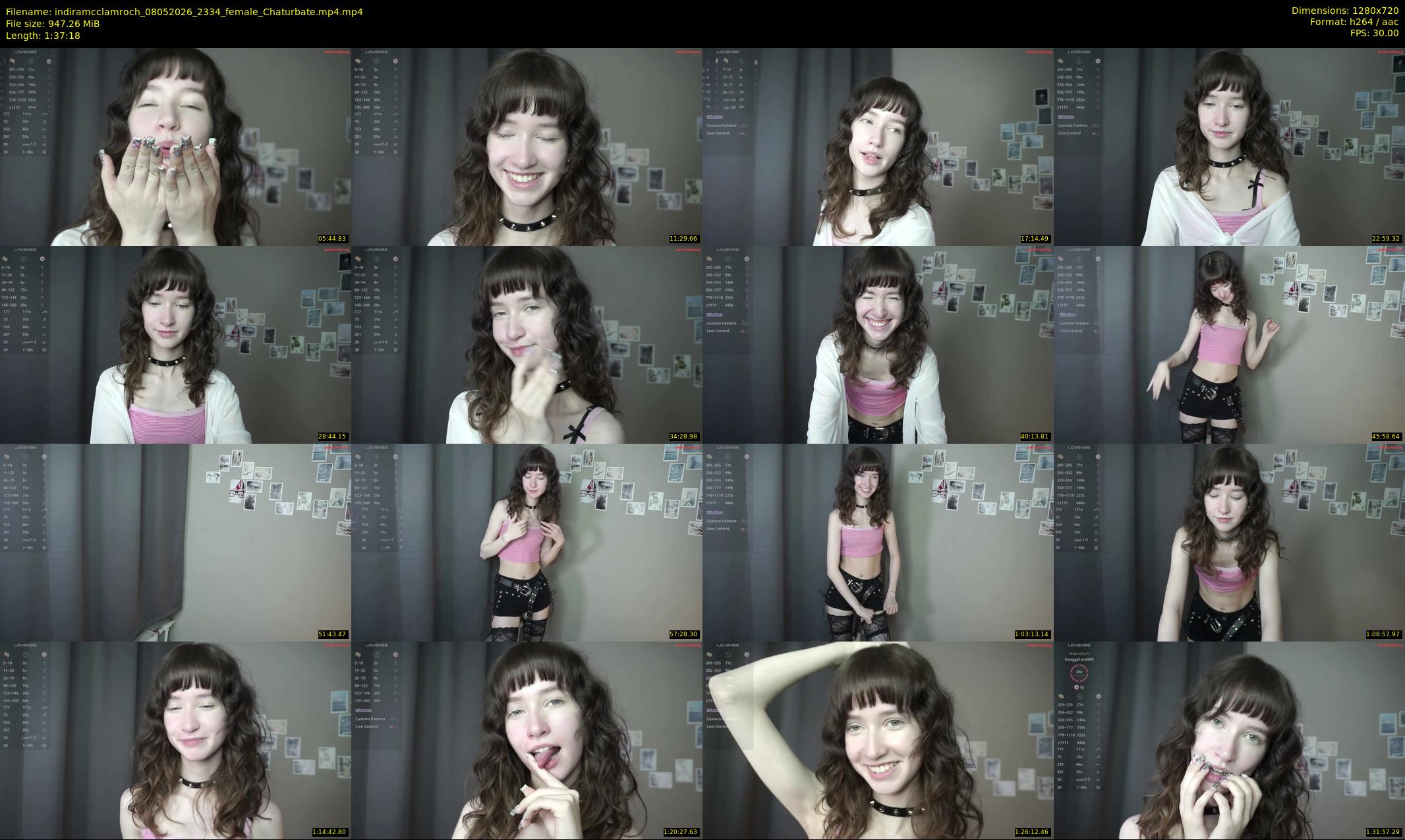 indiramcclamroch — 98 minute Chaturbate female cam show recording, 720p, May 8, 2026