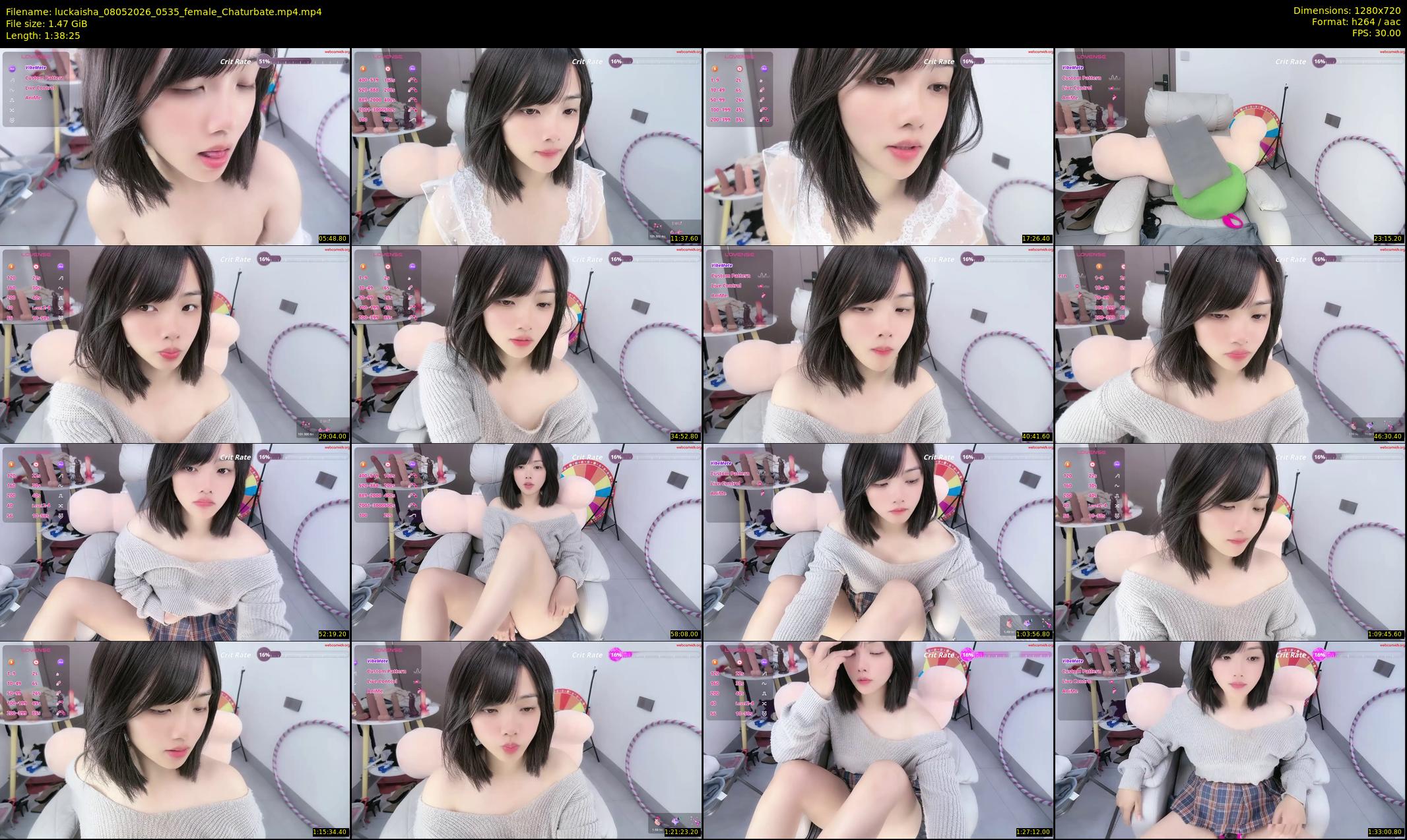 luckaisha — 99 minute Chaturbate female cam show recording, 720p, May 8, 2026