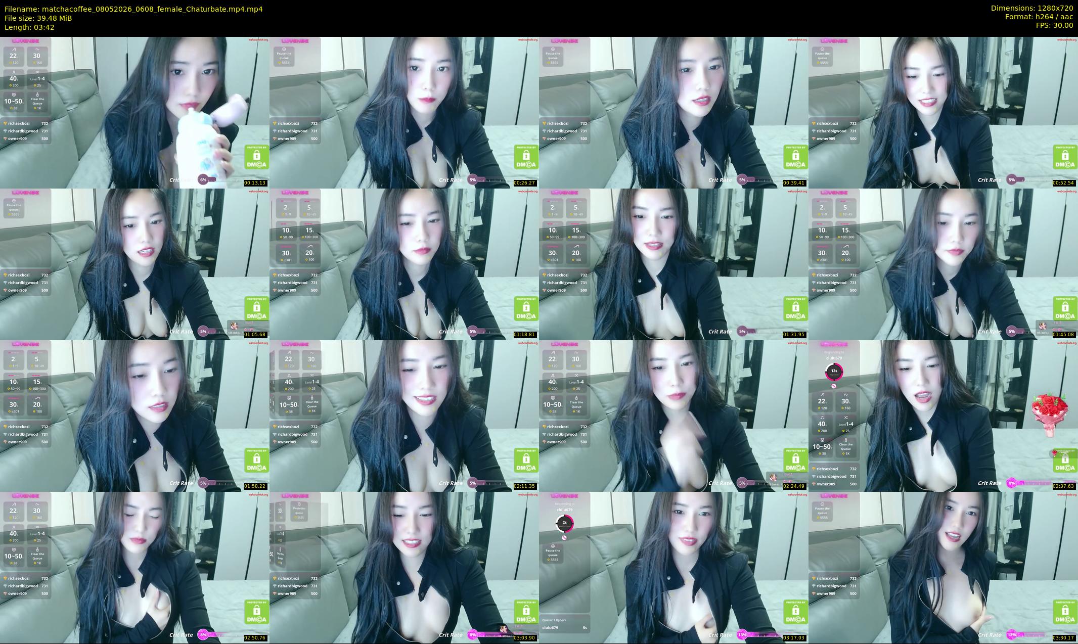 matchacoffee — 4 minute Chaturbate female cam show recording, 720p, May 8, 2026