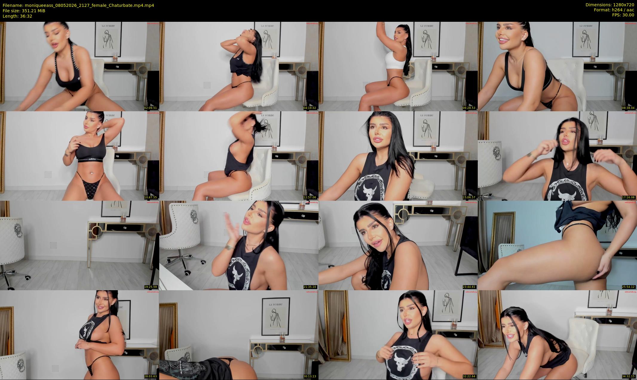 moniqueeass — 37 minute Chaturbate female cam show recording, 720p, May 8, 2026