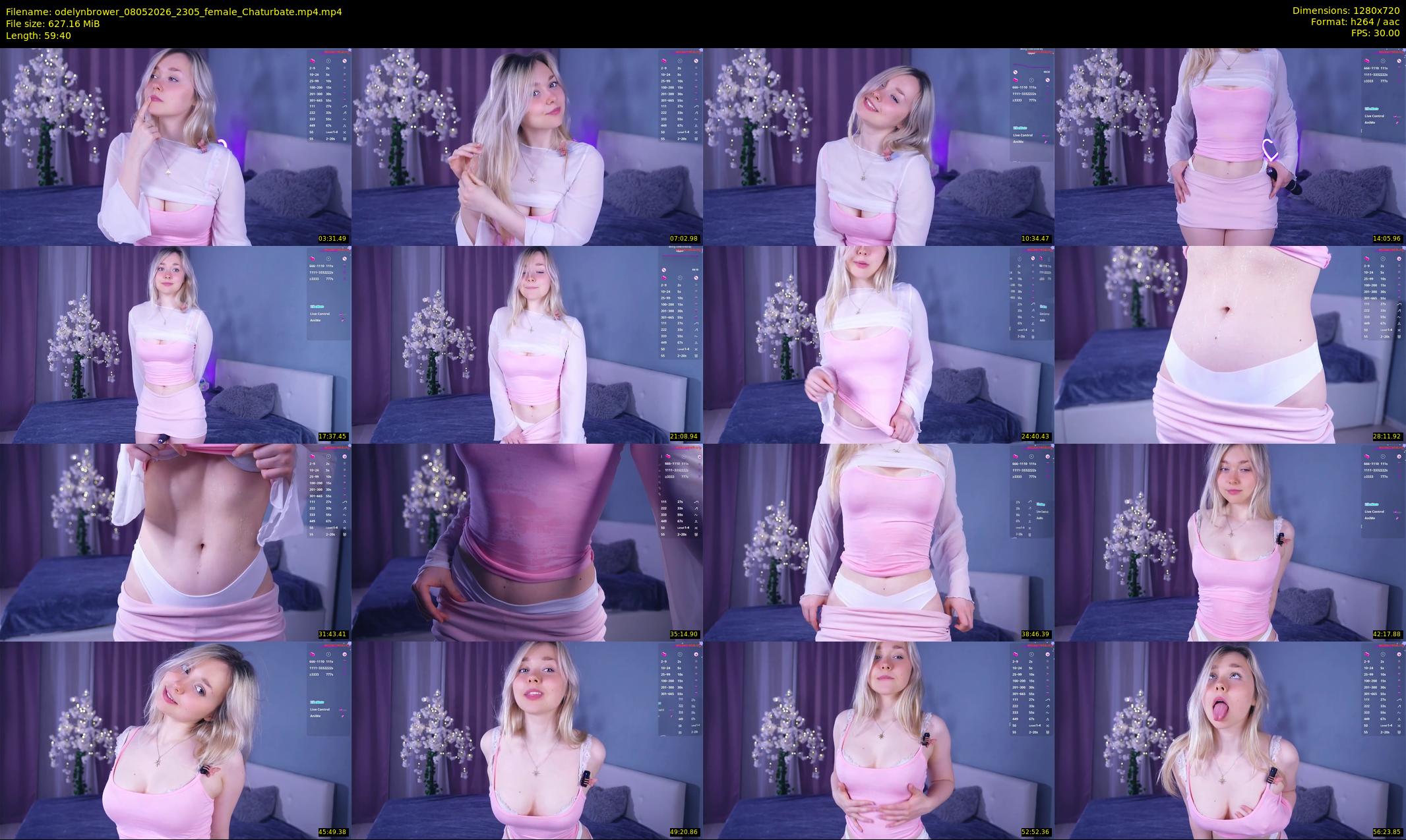 odelynbrower — 60 minute Chaturbate female cam show recording, 720p, May 8, 2026