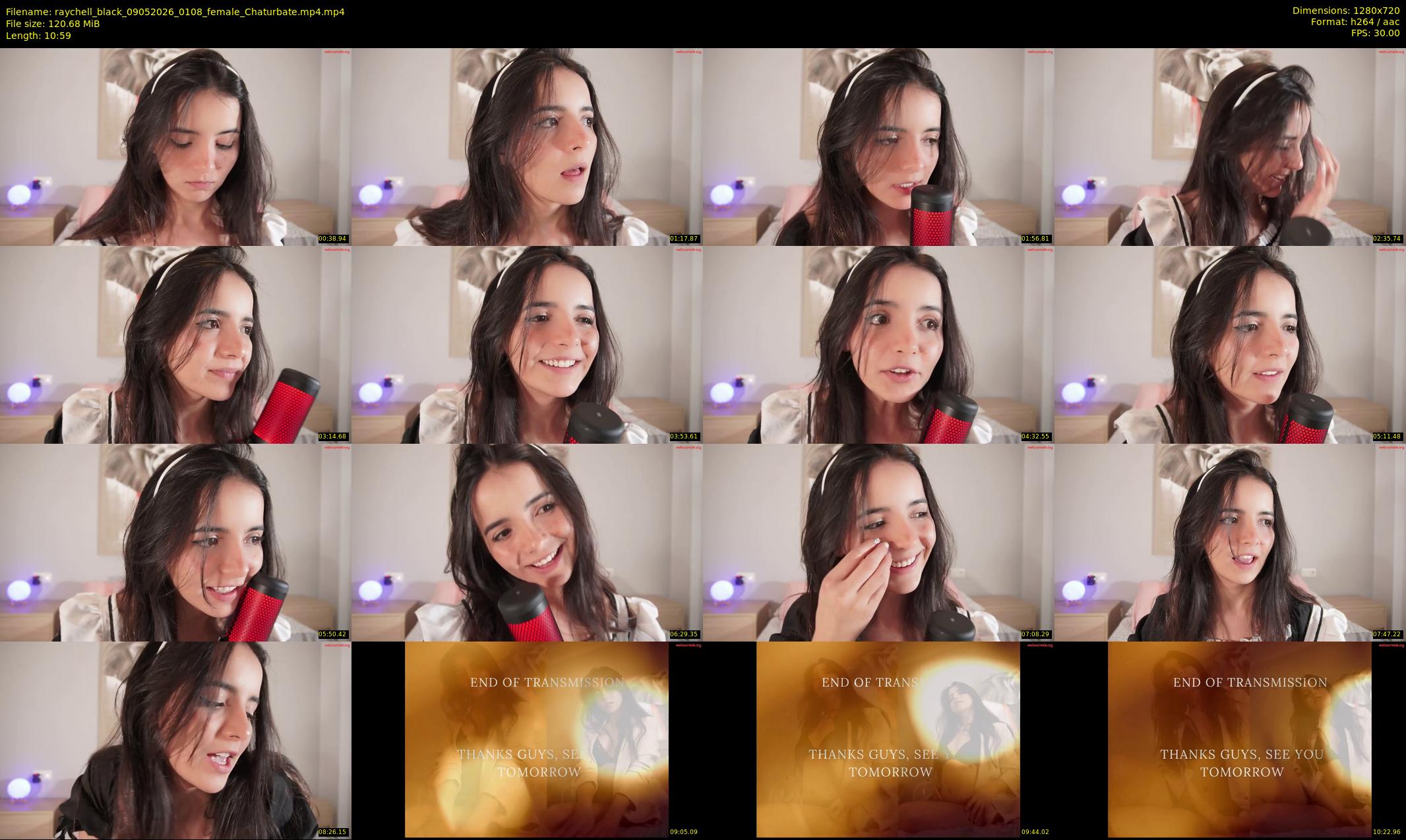 raychell_black — 11 minute Chaturbate female cam show recording, 720p, May 9, 2026