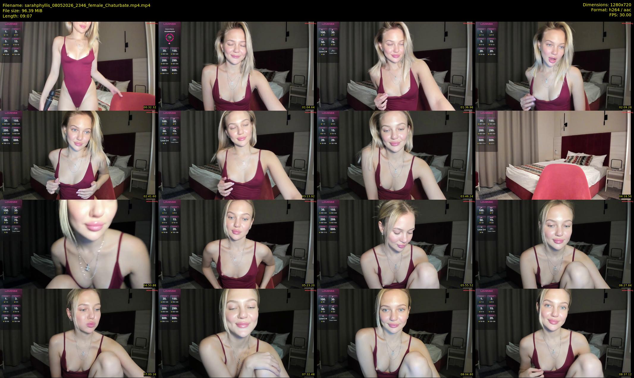 sarahphyllis — 10 minute Chaturbate female cam show recording, 720p, May 8, 2026