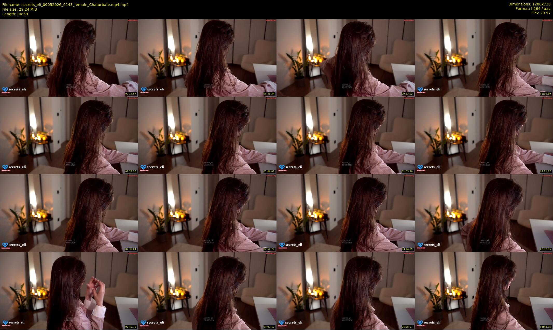 secrets_eli — 5 minute Chaturbate female cam show recording, 720p, May 9, 2026