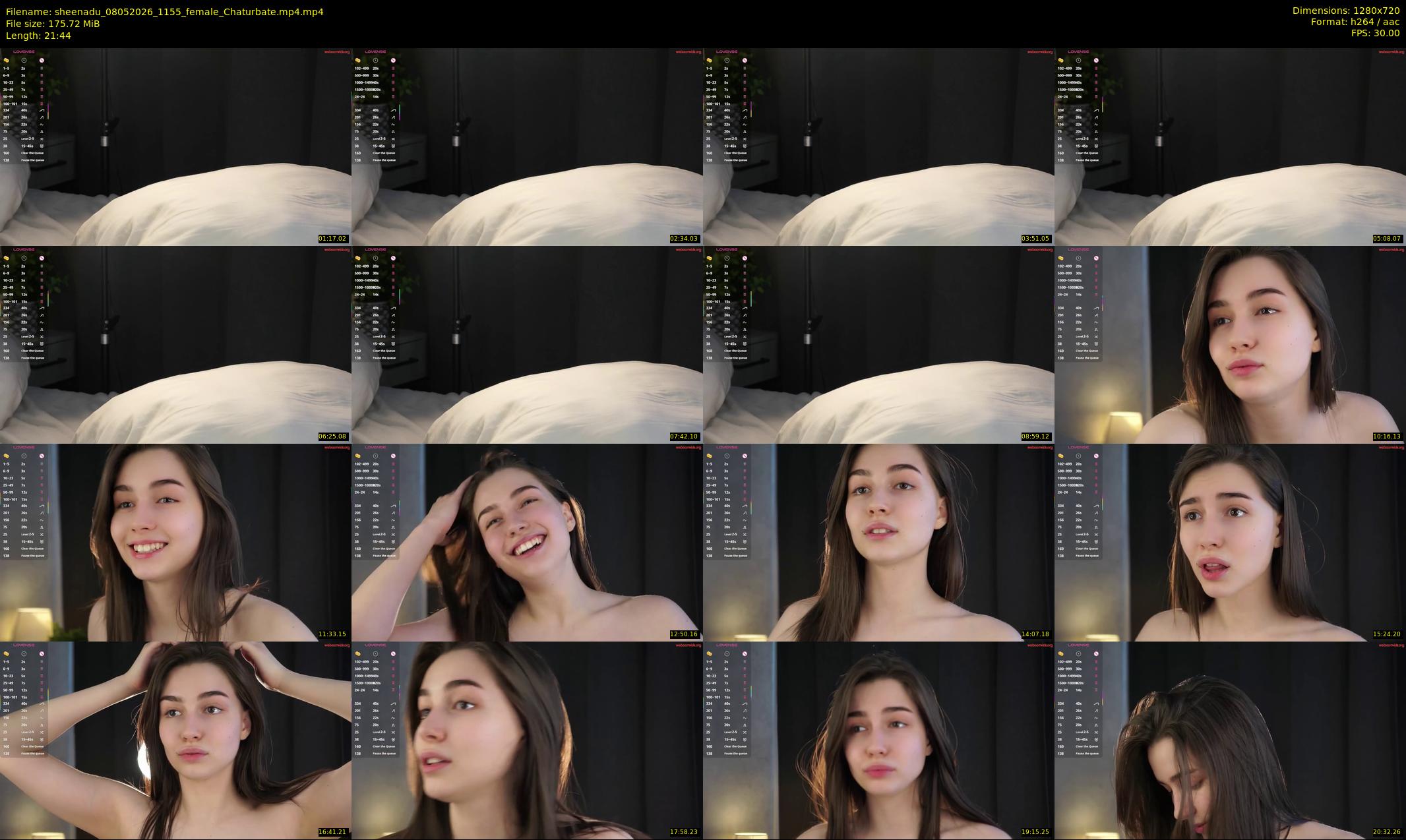 sheenadu — 22 minute Chaturbate female cam show recording, 720p, May 8, 2026