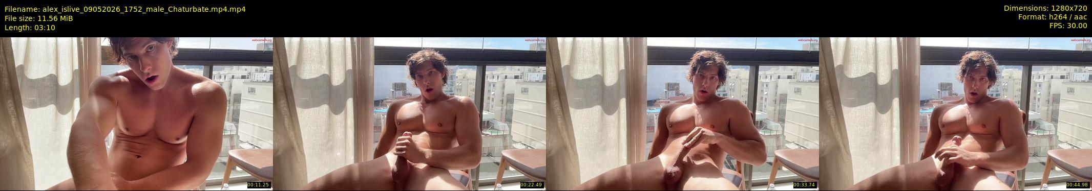 alex_islive — 4 minute Chaturbate male cam show recording, 720p, May 9, 2026