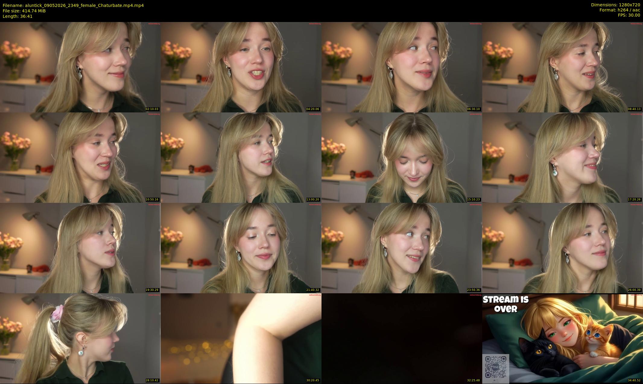 aluntick — 37 minute Chaturbate female cam show recording, 720p, May 9, 2026