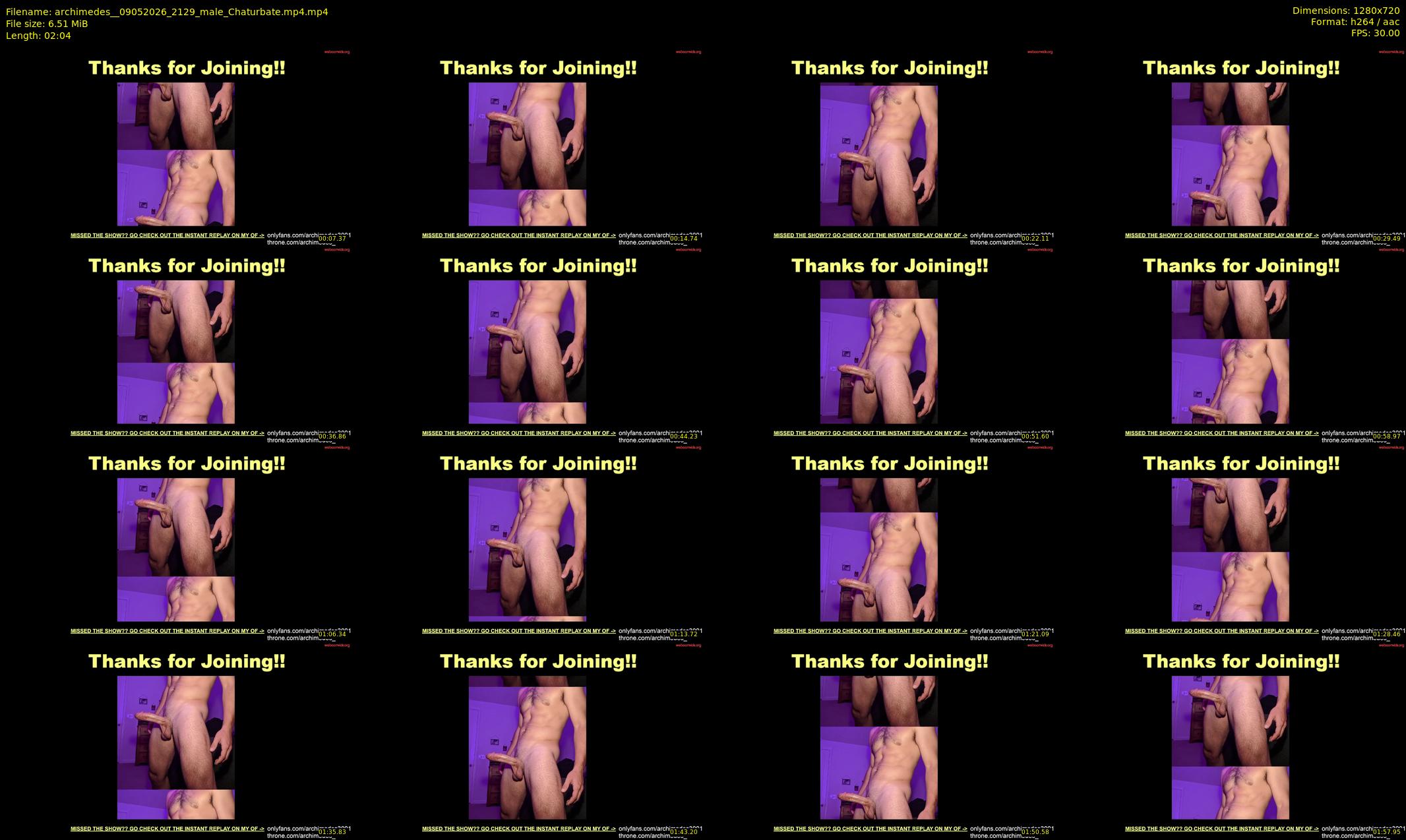 archimedes_ — 3 minute Chaturbate male cam show recording, 720p, May 9, 2026