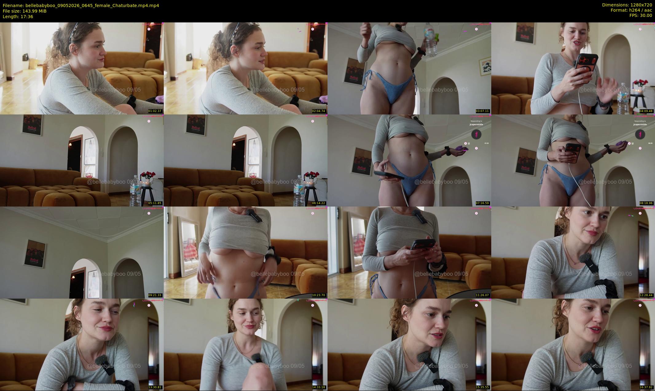 bellebabyboo — 18 minute Chaturbate female cam show recording, 720p, May 9, 2026