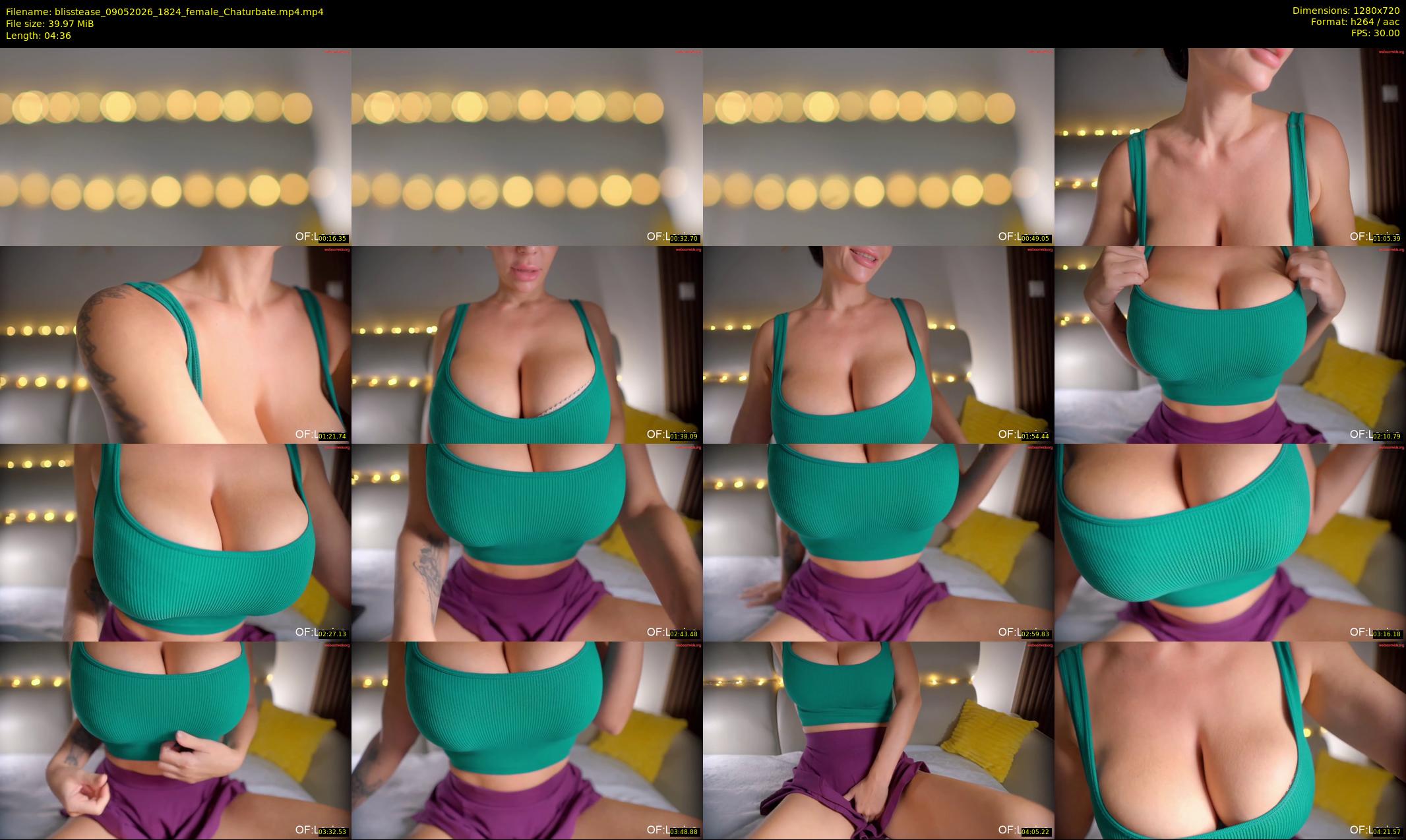 blisstease — 5 minute Chaturbate female cam show recording, 720p, May 9, 2026