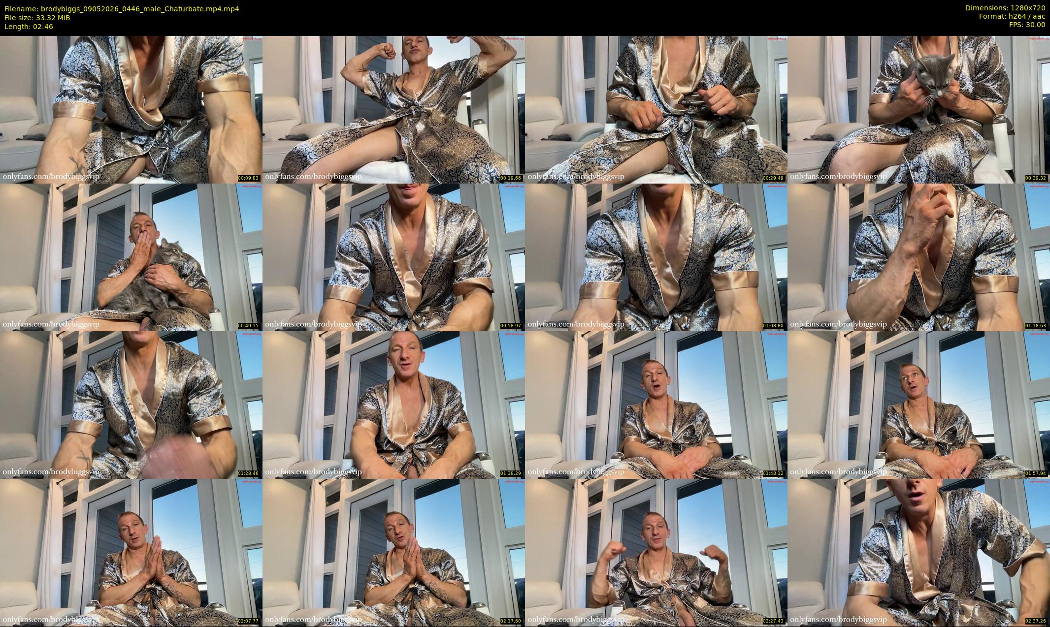 brodybiggs — 3 minute Chaturbate male cam show recording, 720p, May 9, 2026