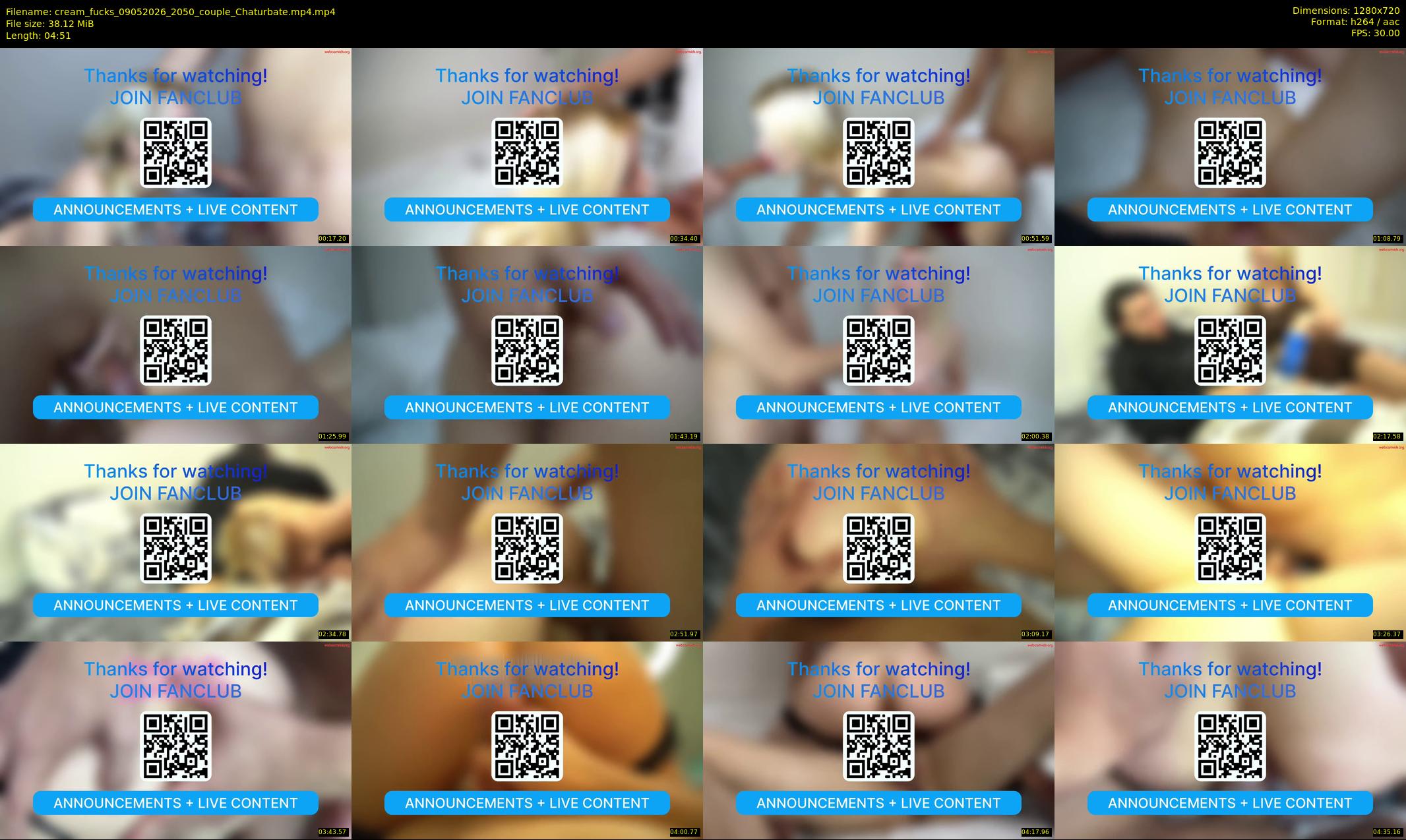 cream_fucks — 5 minute Chaturbate couple cam show recording, 720p, May 9, 2026