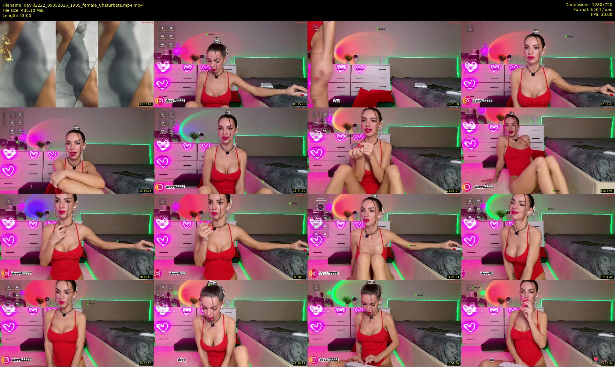 devill2222 — 53 minute Chaturbate female cam show recording, 720p, May 9, 2026