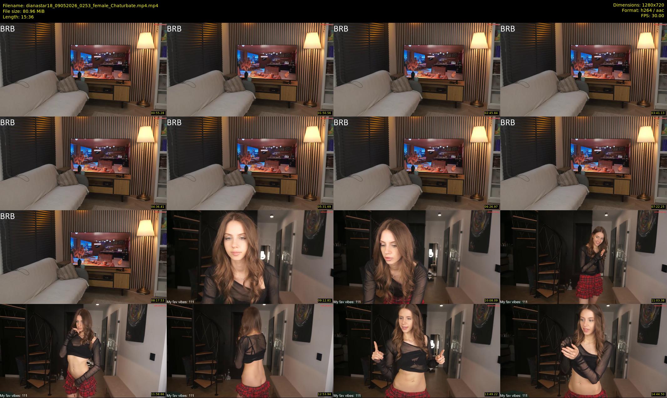 dianastar18 — 16 minute Chaturbate female cam show recording, 720p, May 9, 2026
