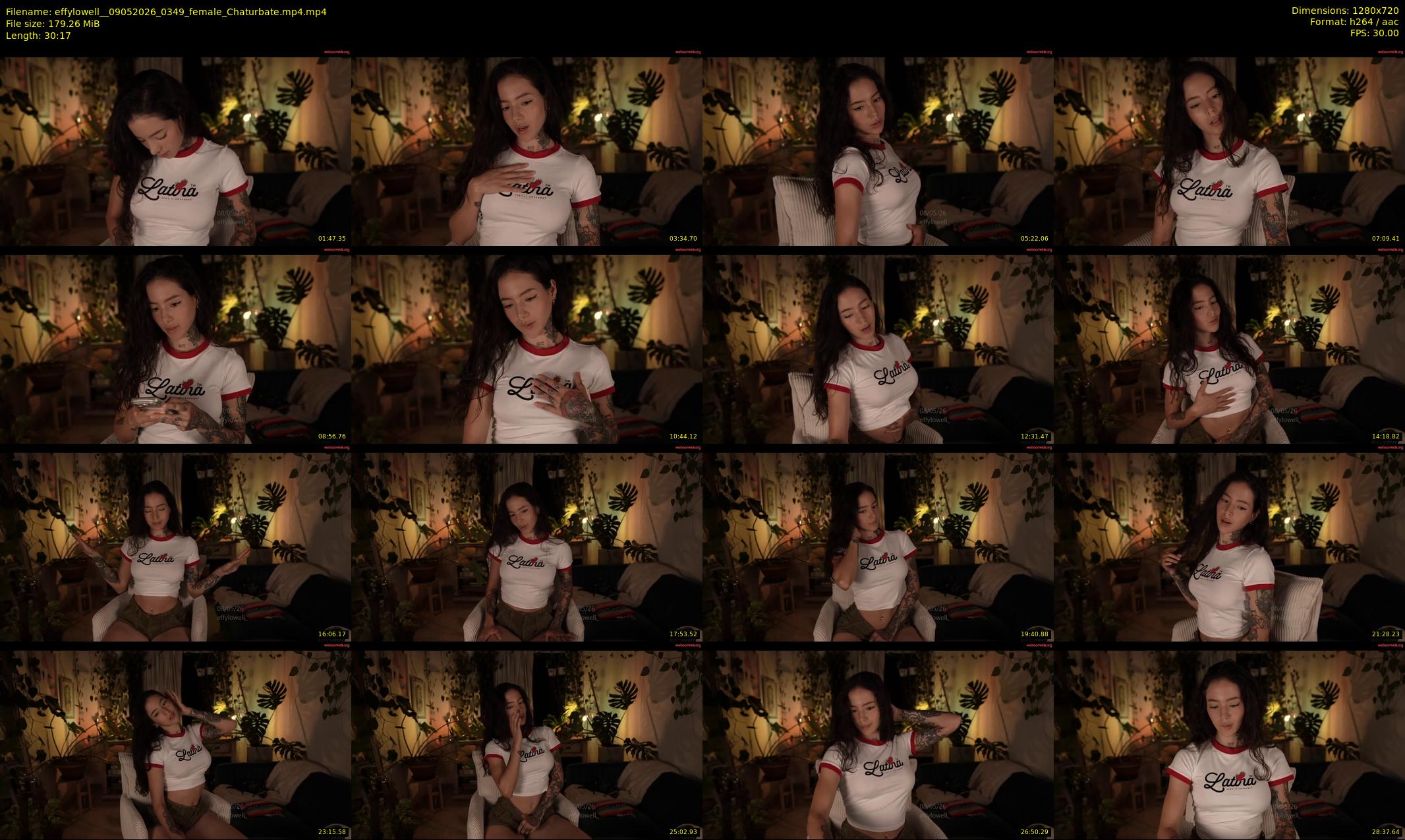 effylowell_ — 31 minute Chaturbate female cam show recording, 720p, May 9, 2026