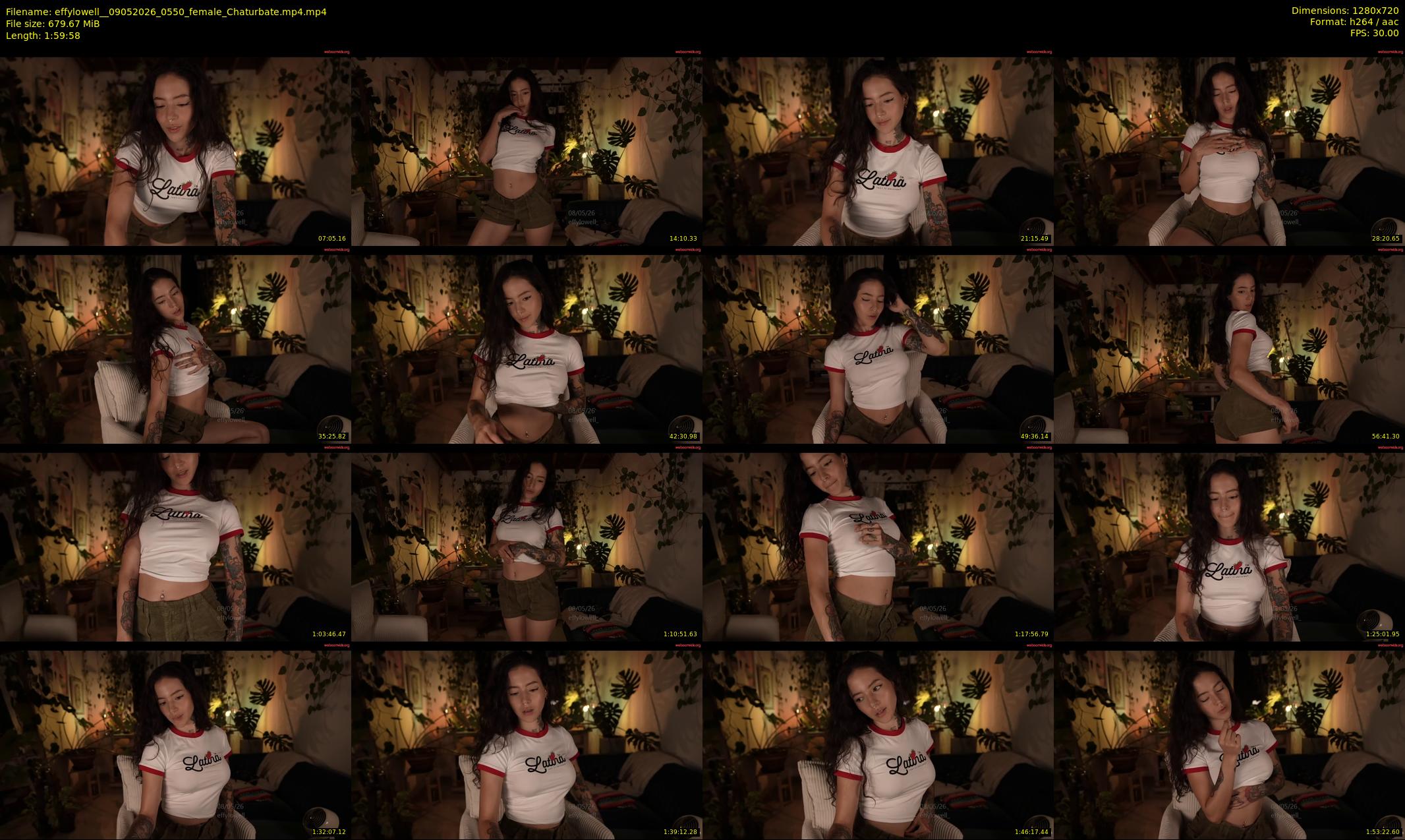 effylowell_ — 120 minute Chaturbate female cam show recording, 720p, May 9, 2026