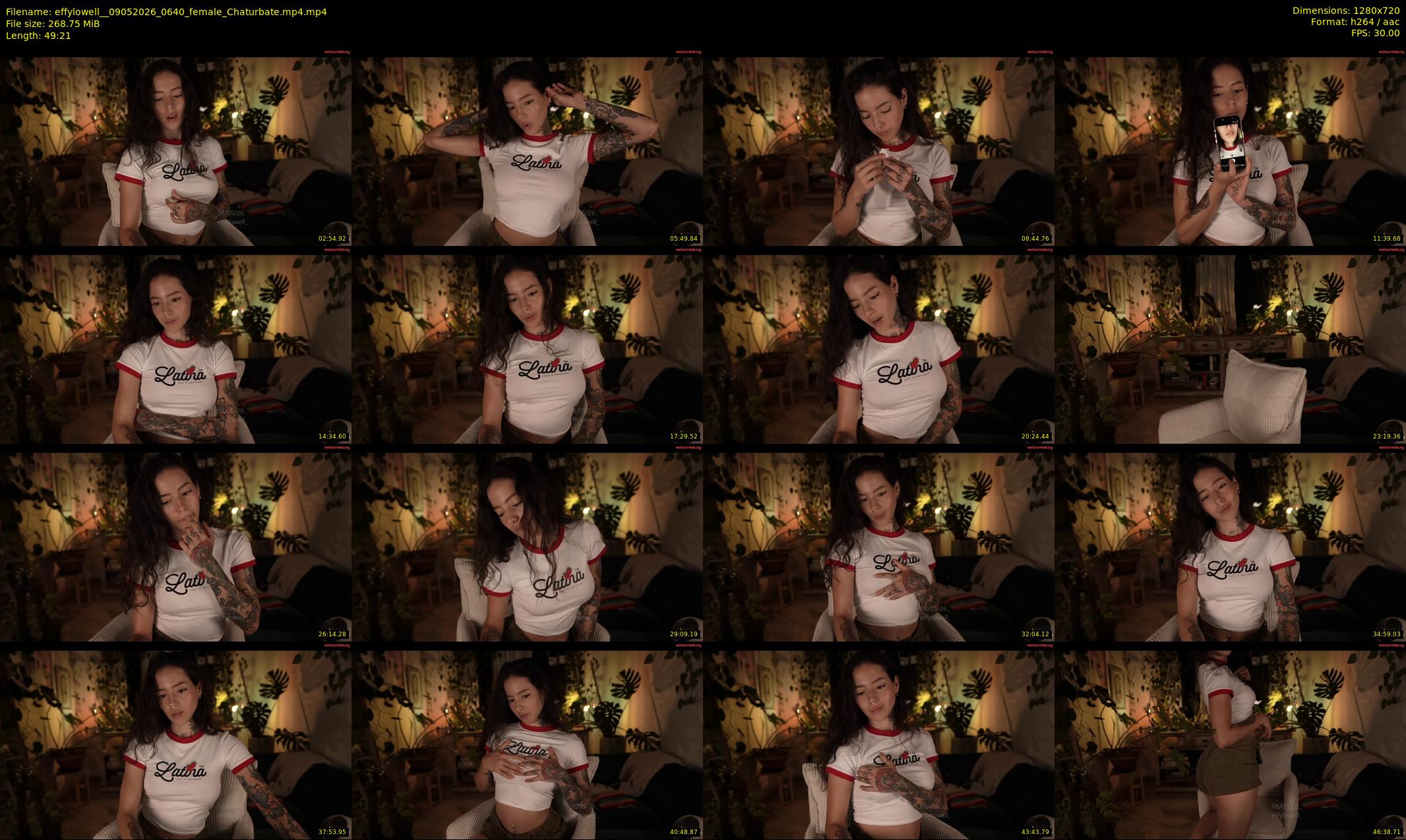effylowell_ — 50 minute Chaturbate female cam show recording, 720p, May 9, 2026
