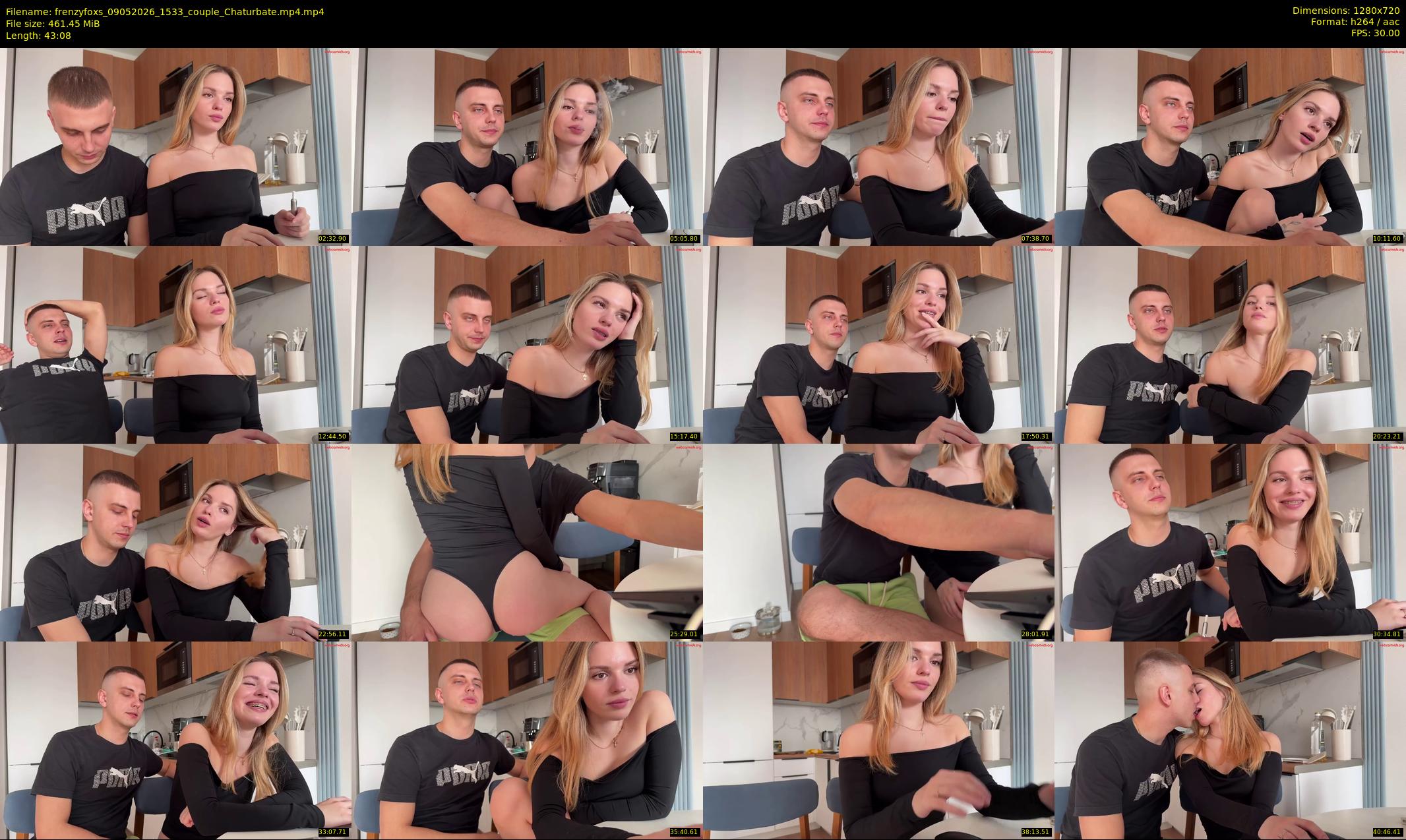 frenzyfoxs — 44 minute Chaturbate couple cam show recording, 720p, May 9, 2026