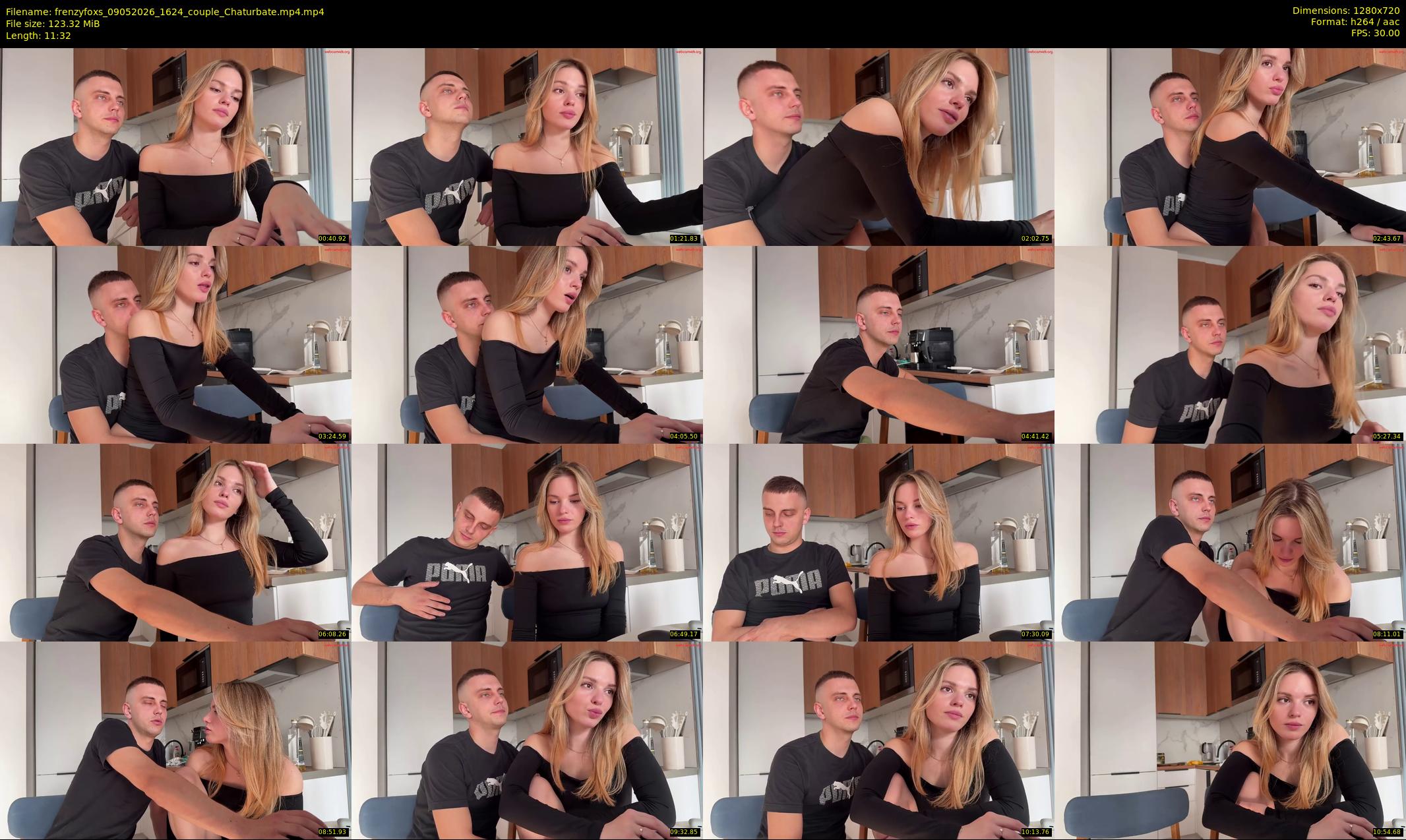 frenzyfoxs — 12 minute Chaturbate couple cam show recording, 720p, May 9, 2026