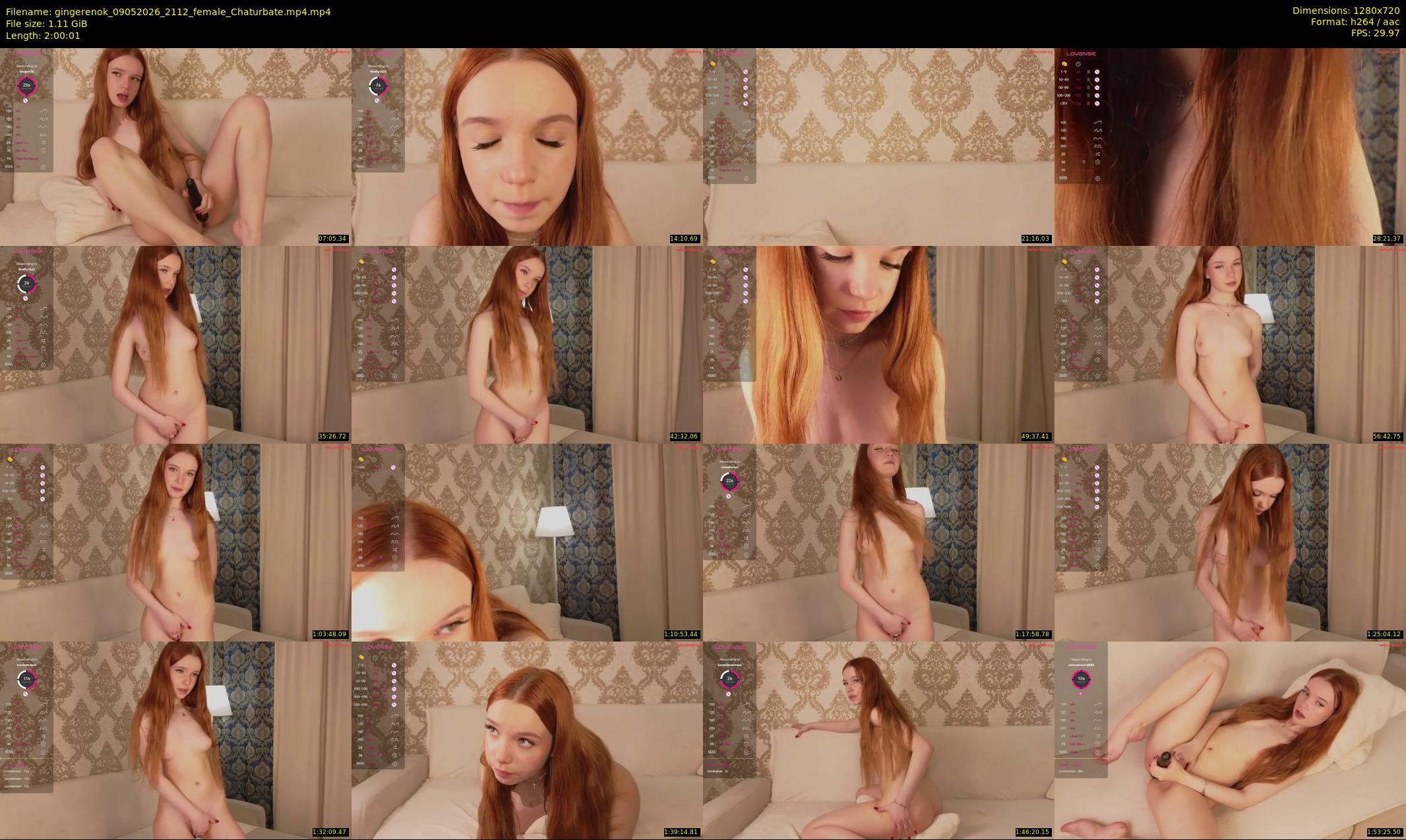 gingerenok — 121 minute Chaturbate female cam show recording, 720p, May 9, 2026