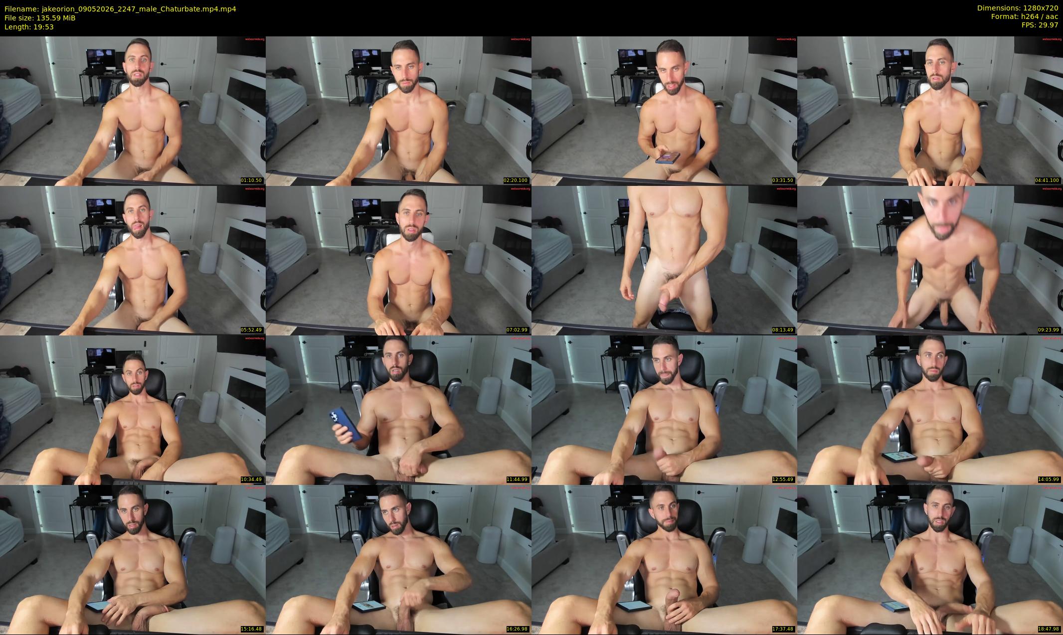 jakeorion — 20 minute Chaturbate male cam show recording, 720p, May 9, 2026