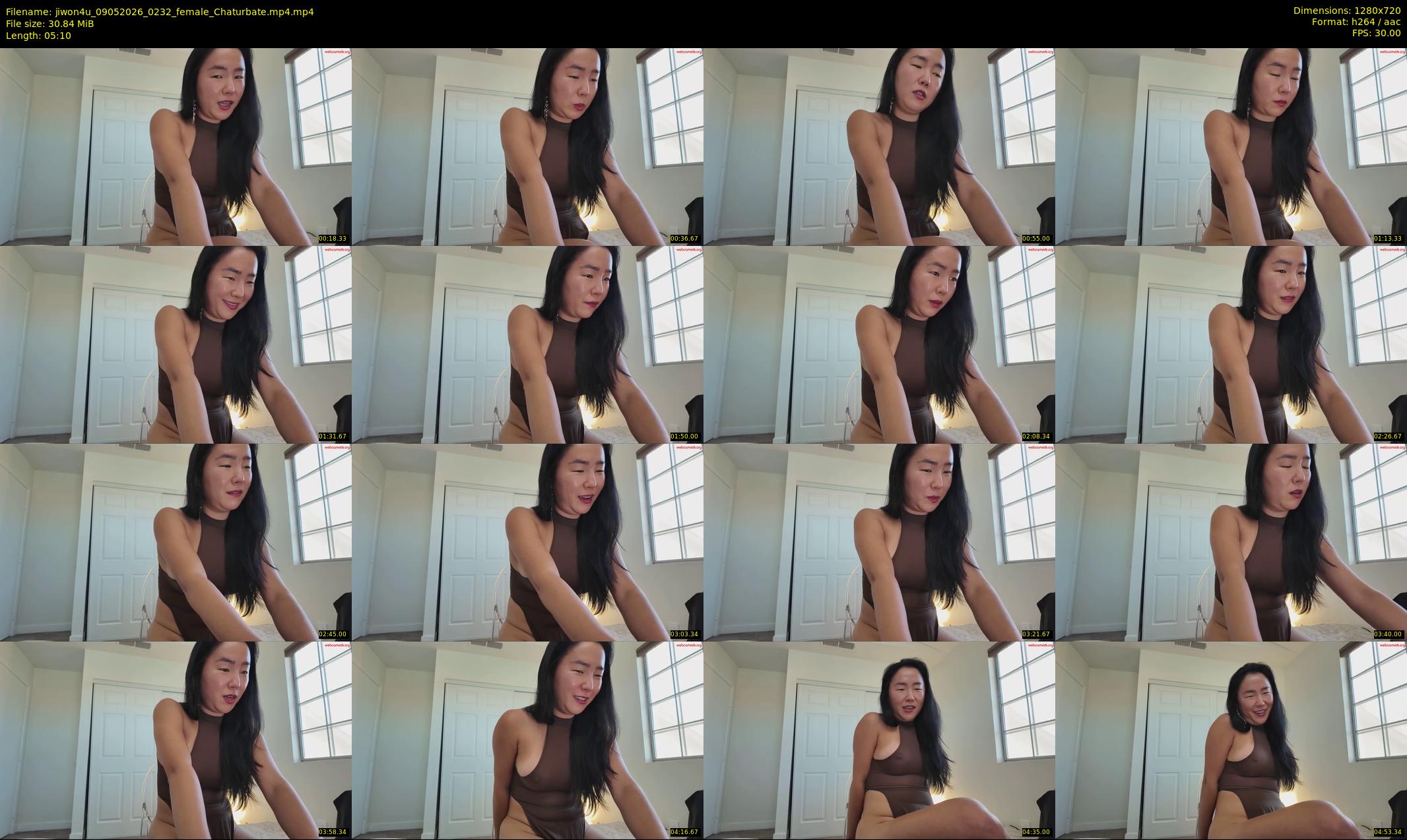 jiwon4u — 6 minute Chaturbate female cam show recording, 720p, May 9, 2026