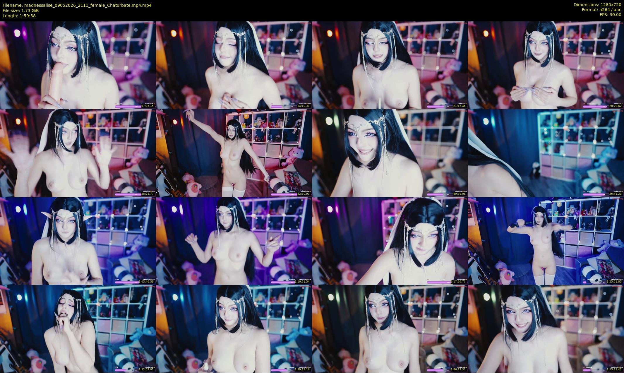 madnessalise — 120 minute Chaturbate female cam show recording, 720p, May 9, 2026