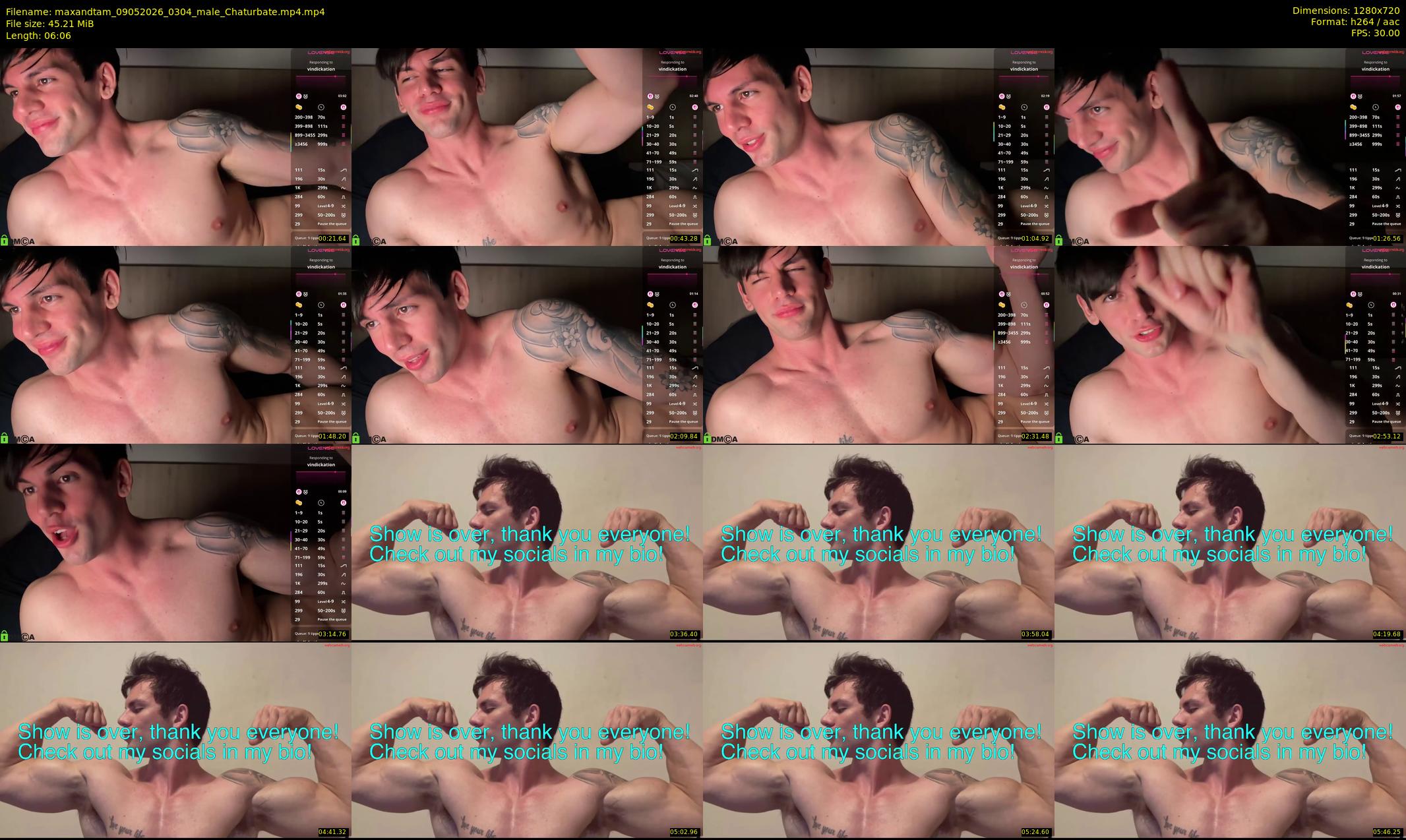 maxandtam — 7 minute Chaturbate couple cam show recording, 720p, May 9, 2026