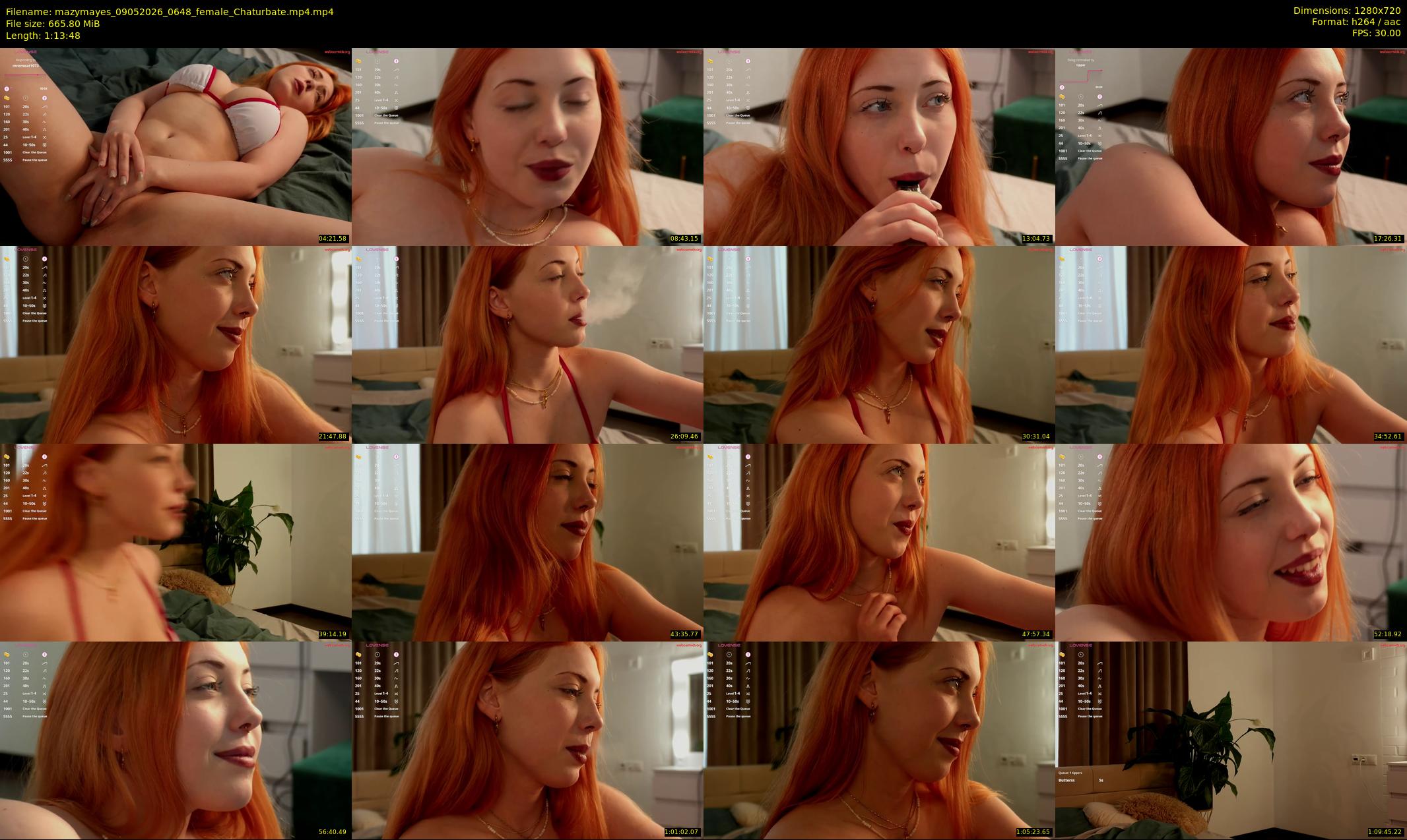 mazymayes — 74 minute Chaturbate female cam show recording, 720p, May 9, 2026
