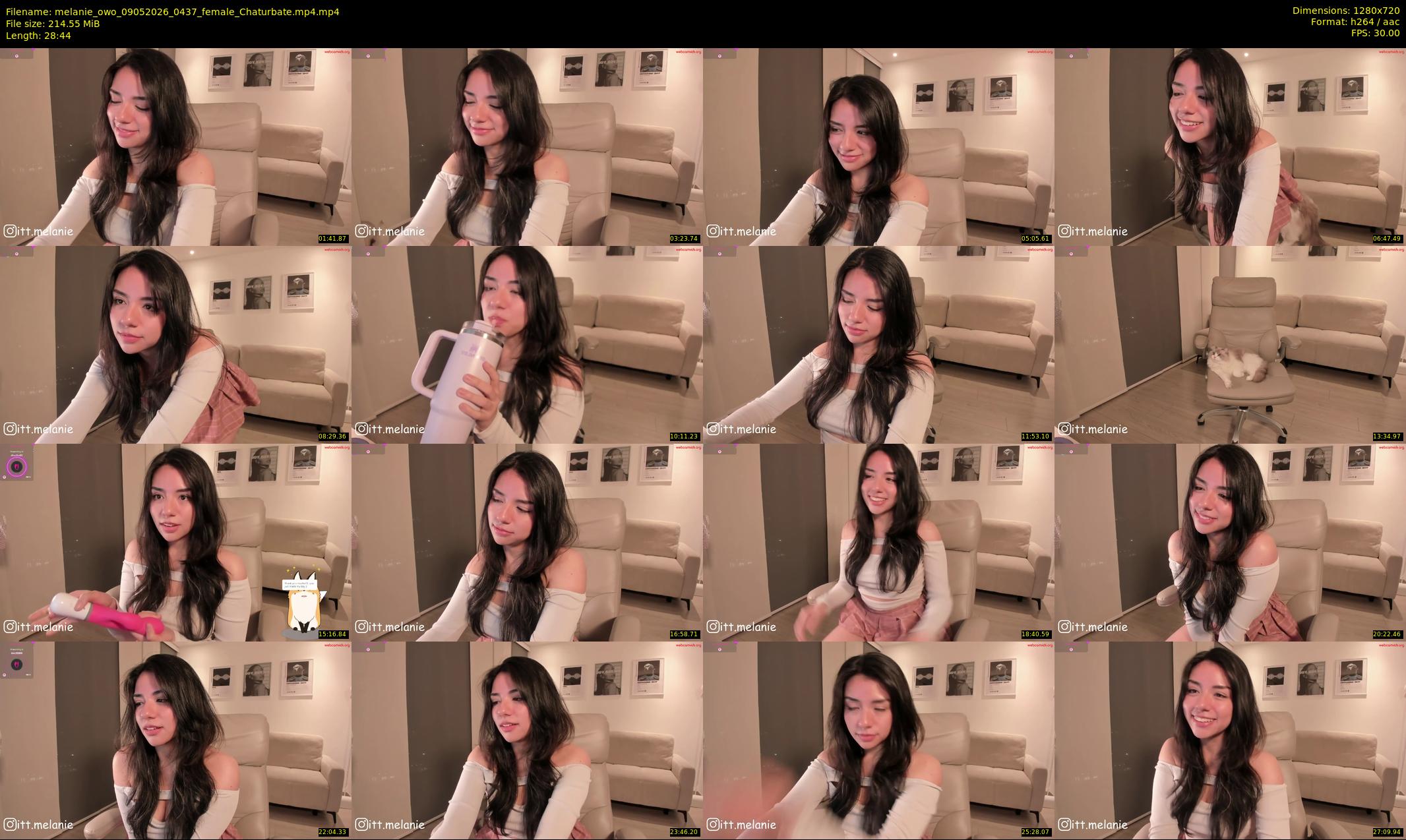 melanie_owo — 29 minute Chaturbate female cam show recording, 720p, May 9, 2026
