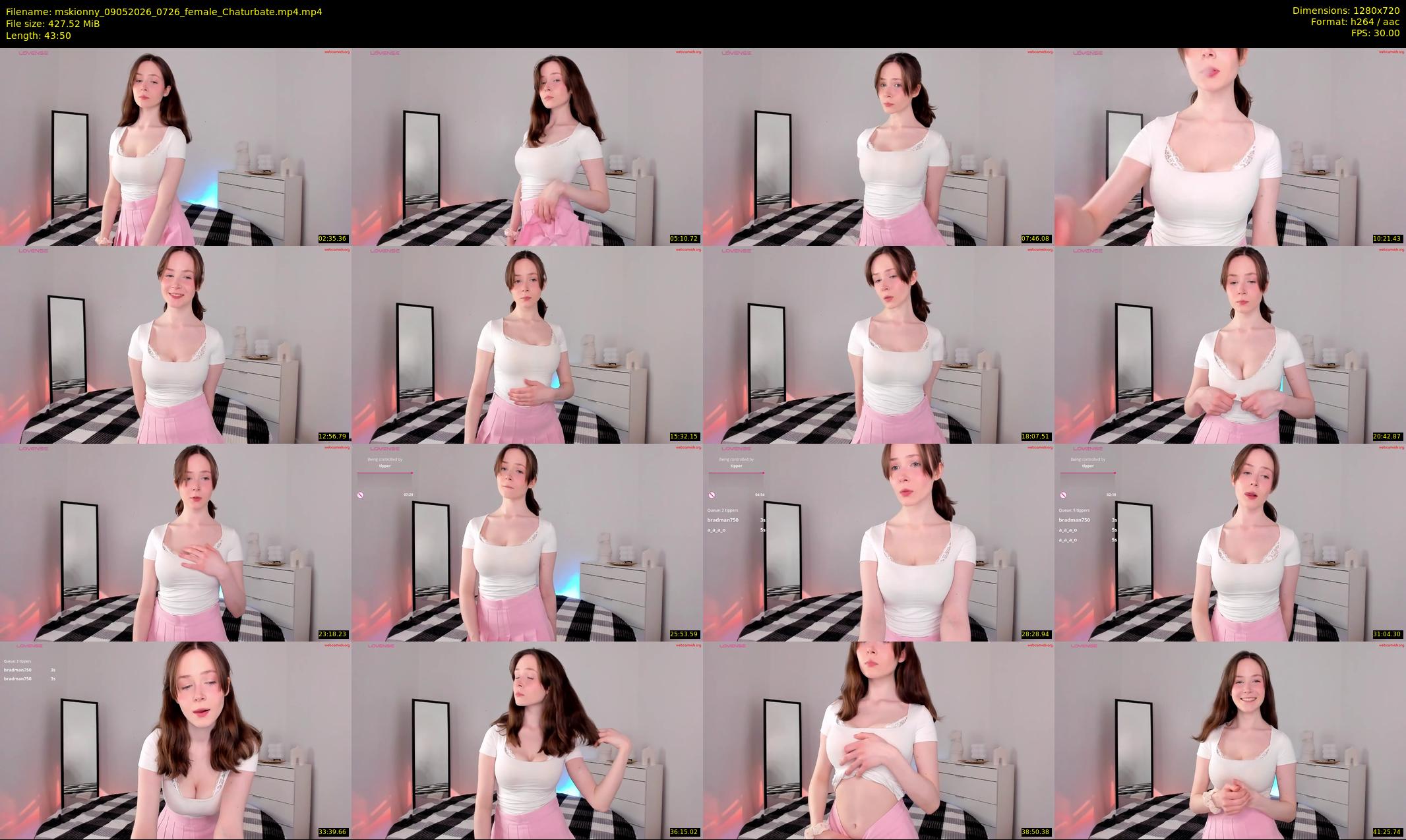 mskionny — 44 minute Chaturbate female cam show recording, 720p, May 9, 2026