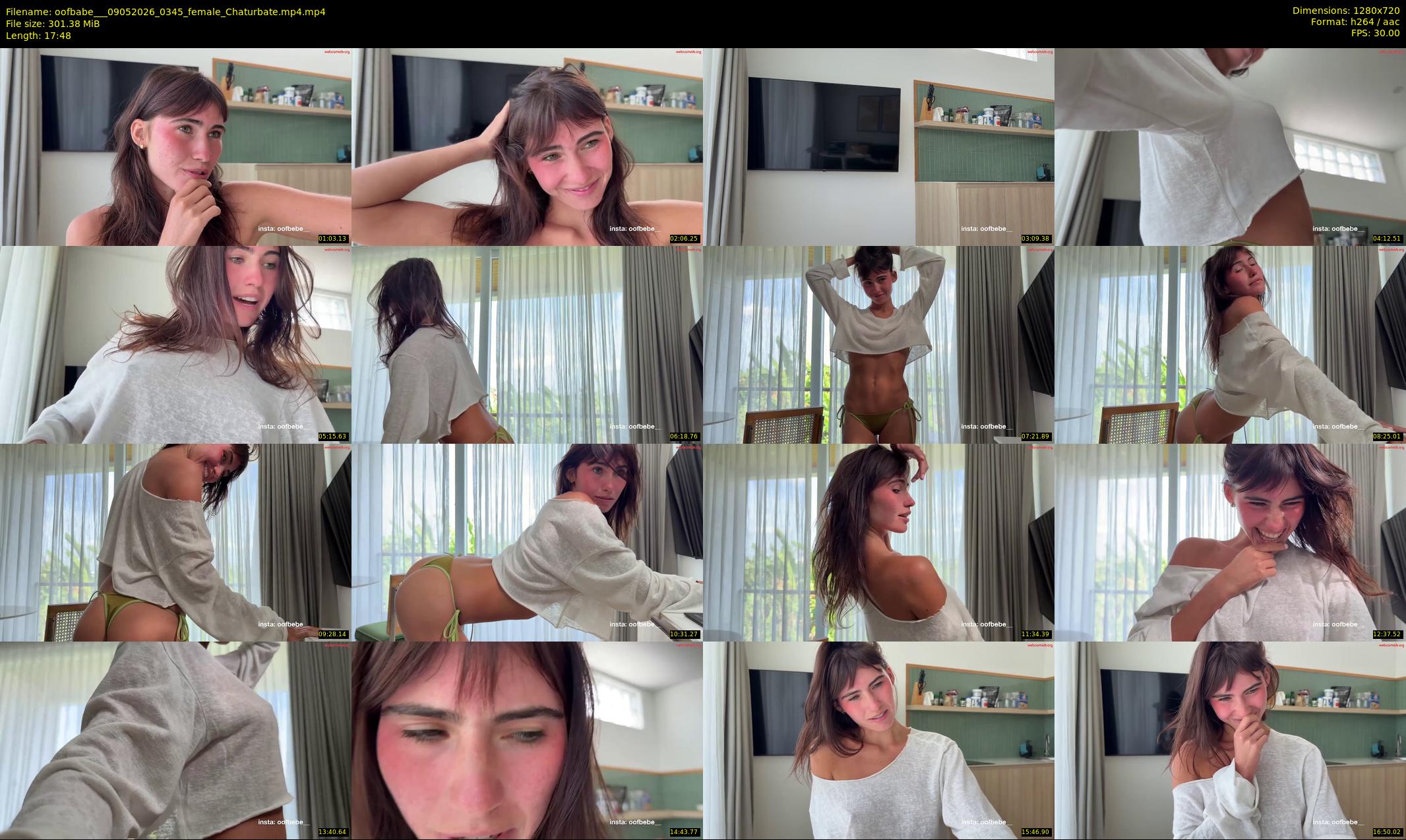 oofbabe__ — 18 minute Chaturbate female cam show recording, 720p, May 9, 2026
