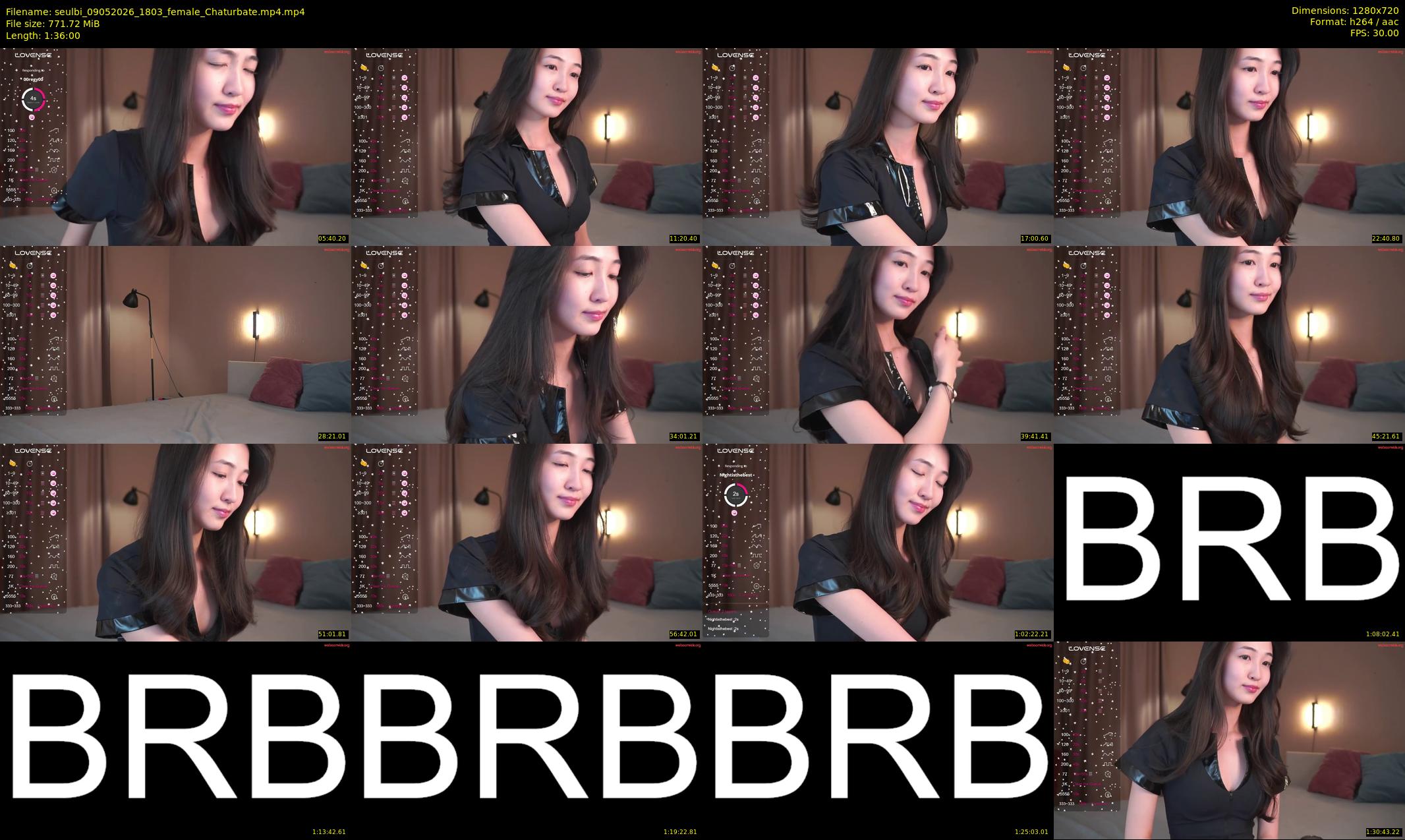 seulbi — 96 minute Chaturbate female cam show recording, 720p, May 9, 2026