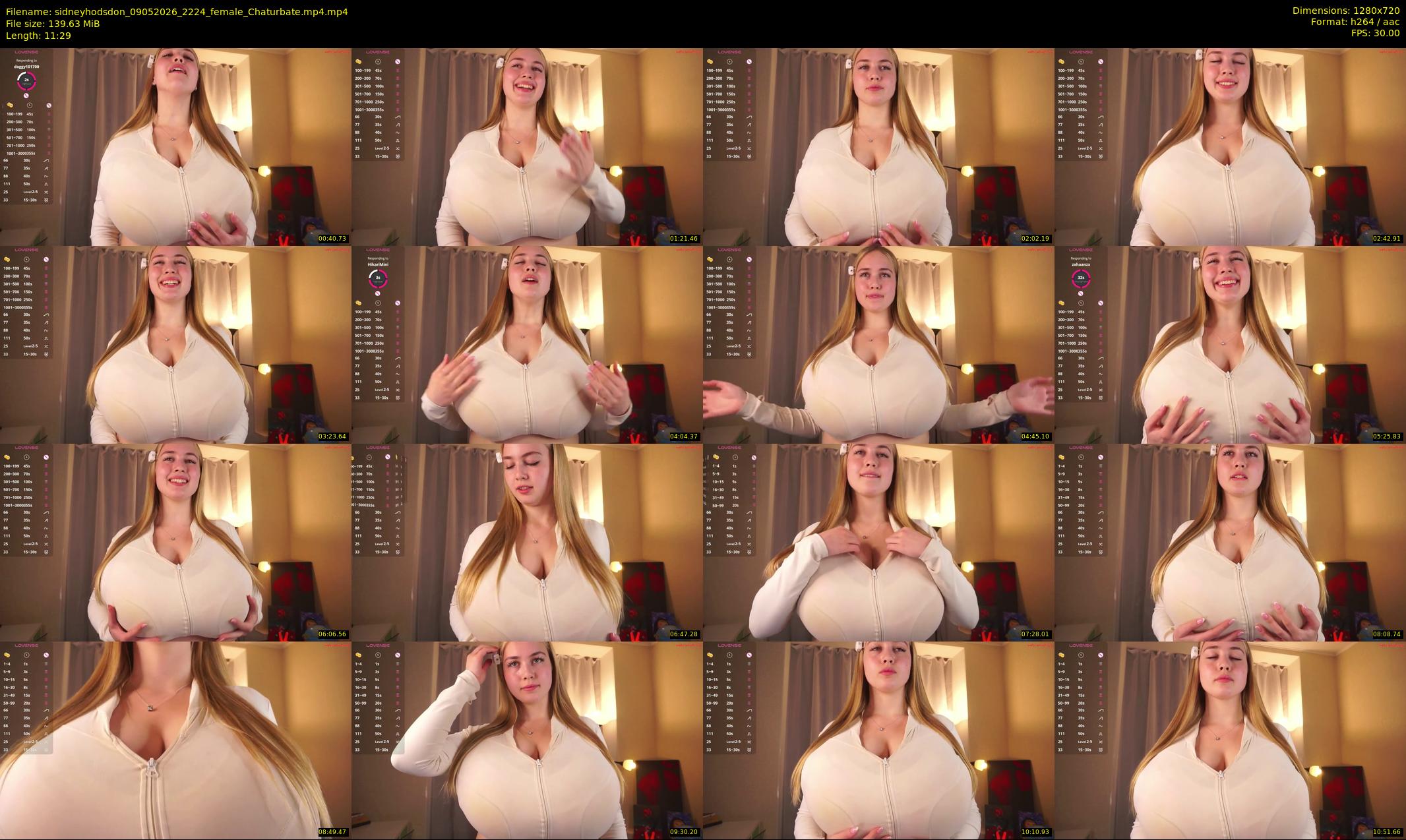 sidneyhodsdon — 12 minute Chaturbate female cam show recording, 720p, May 9, 2026